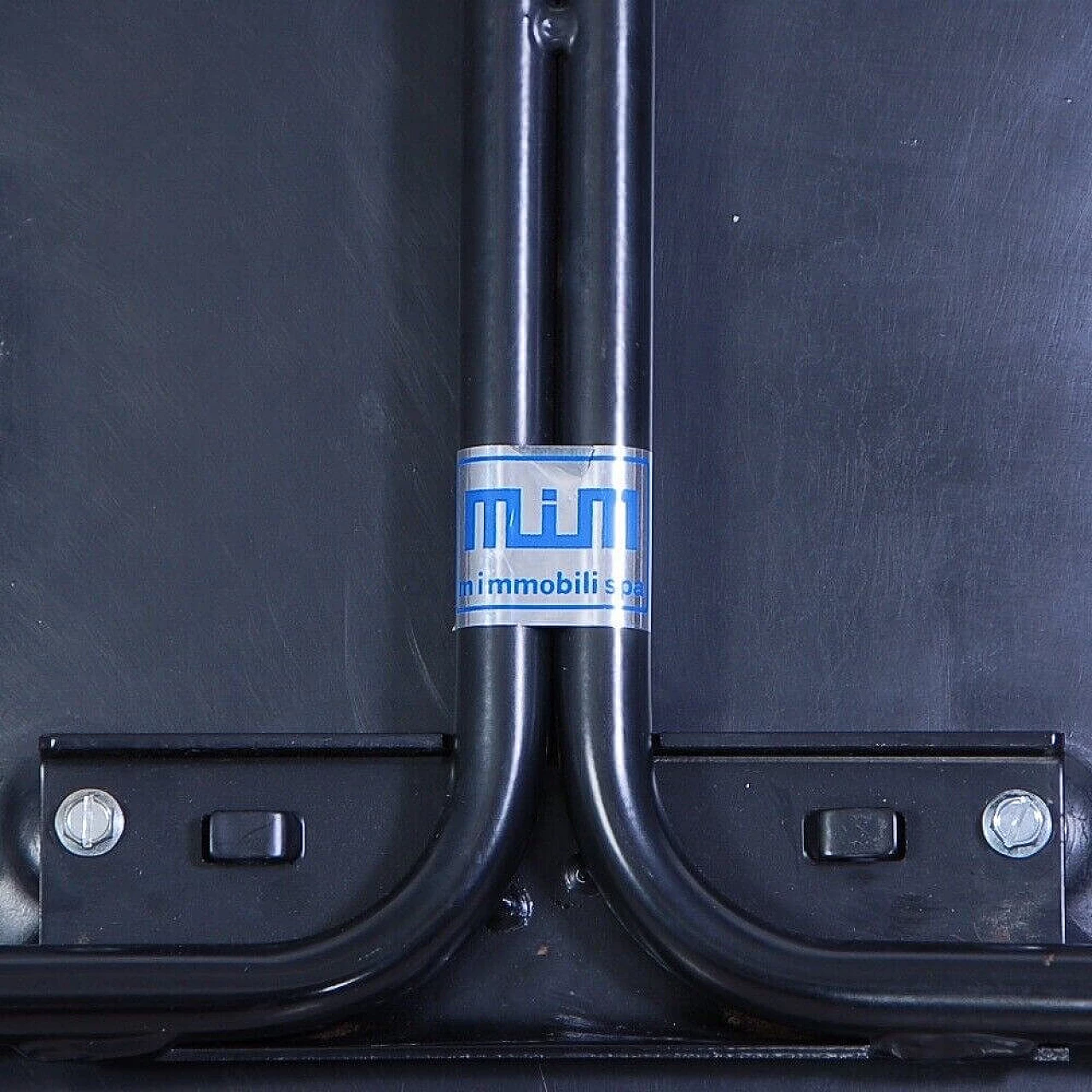 6 Sedie MIM nere in ferro, anni '60 12