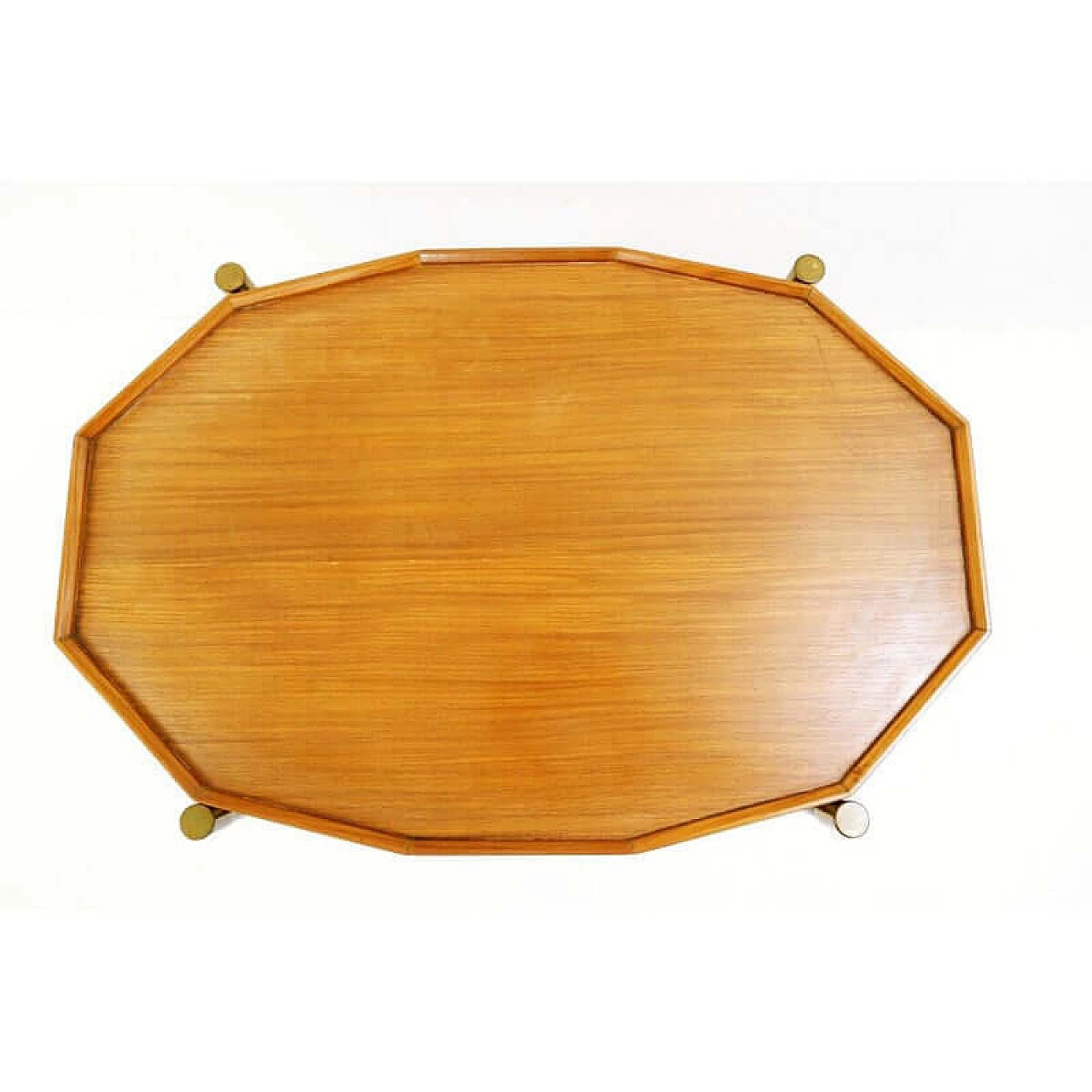 Metal, brass and teak cart by Bergonzi, 1950s 2