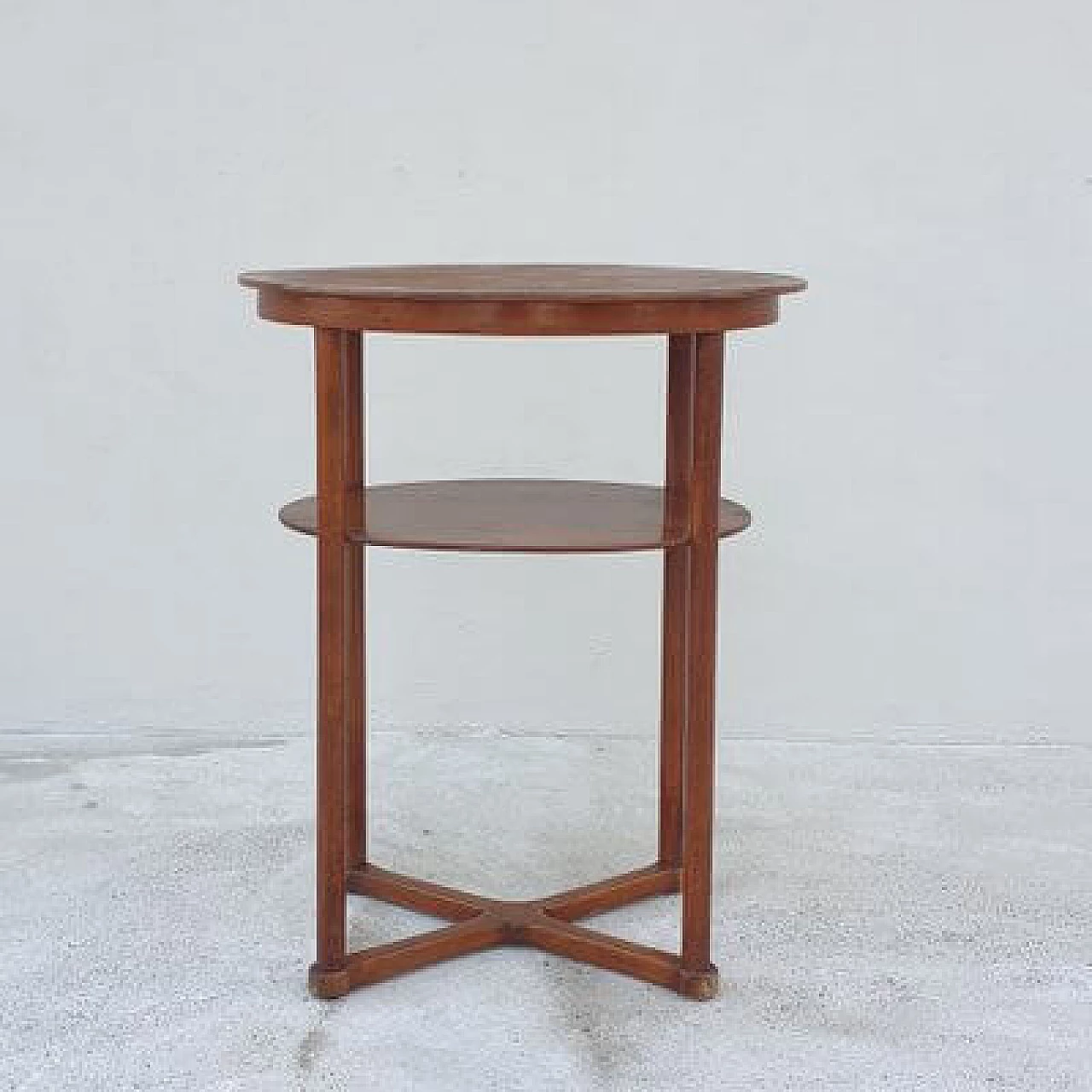 Oval wood side table by Josef Hoffmann for J. & J. Kohn, early 20th century 1