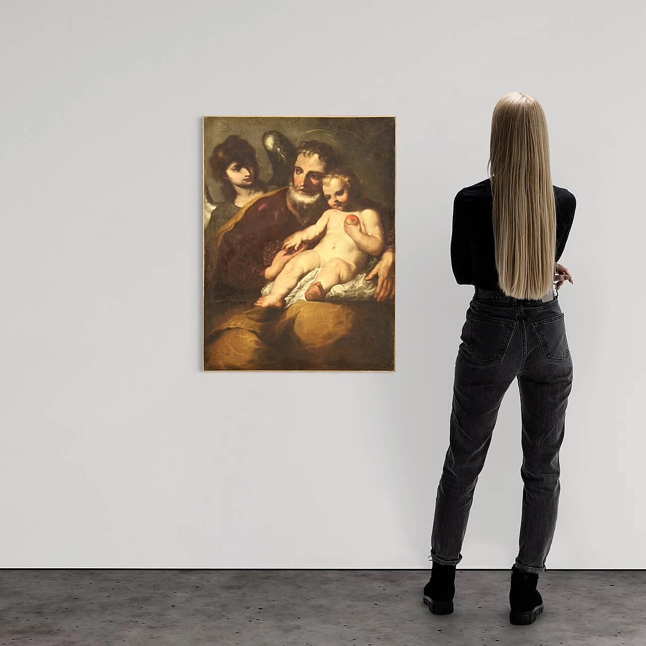 Moses brings forth water from the rock, oil on canvas, 18th century 1450181