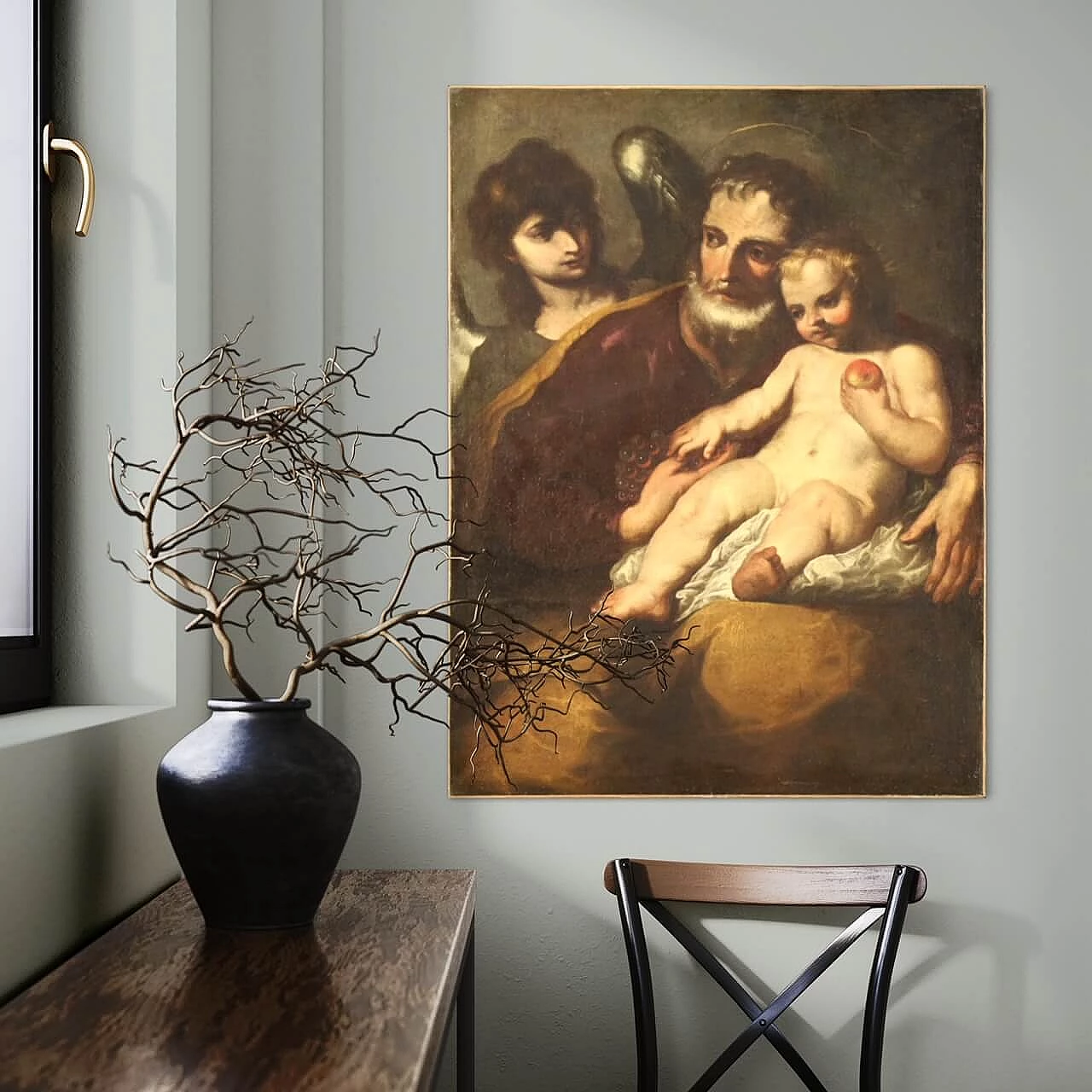 Moses brings forth water from the rock, oil on canvas, 18th century 1450182