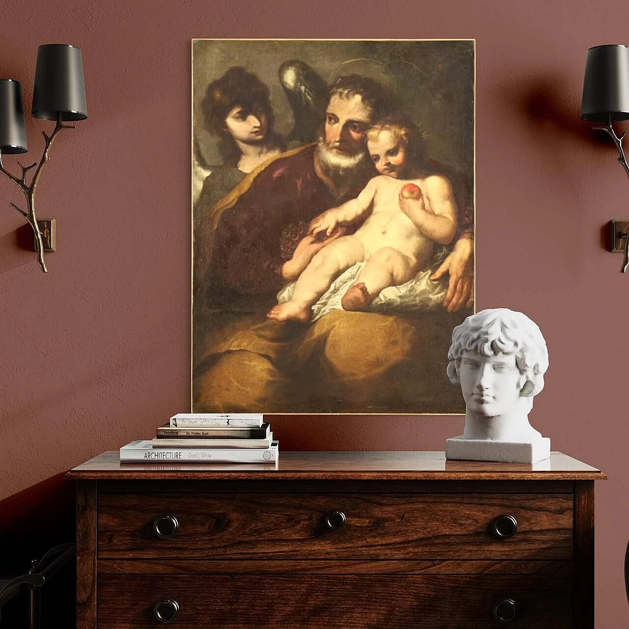 Moses brings forth water from the rock, oil on canvas, 18th century 1450183