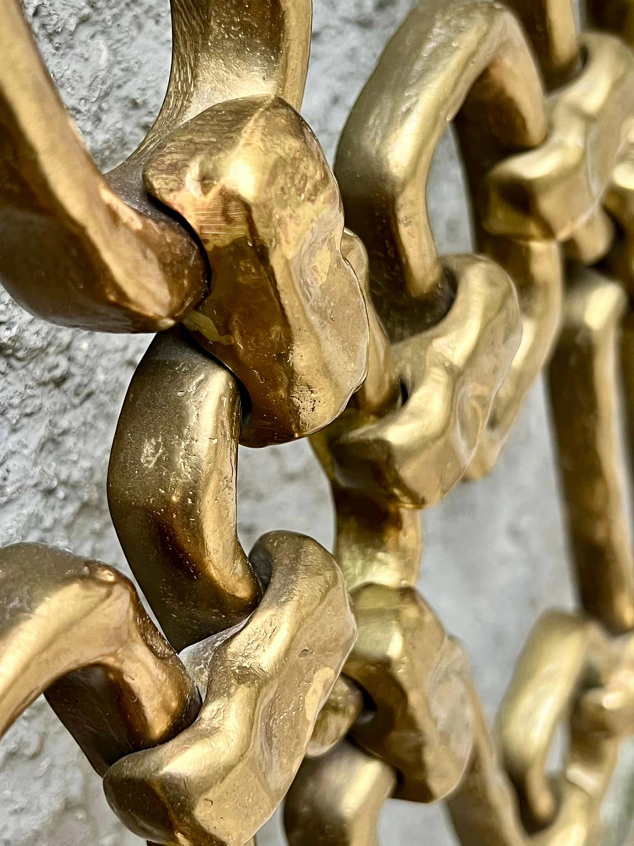 Headboard with cast brass sculptural decoration by Luciano Frigerio, 1970s 7