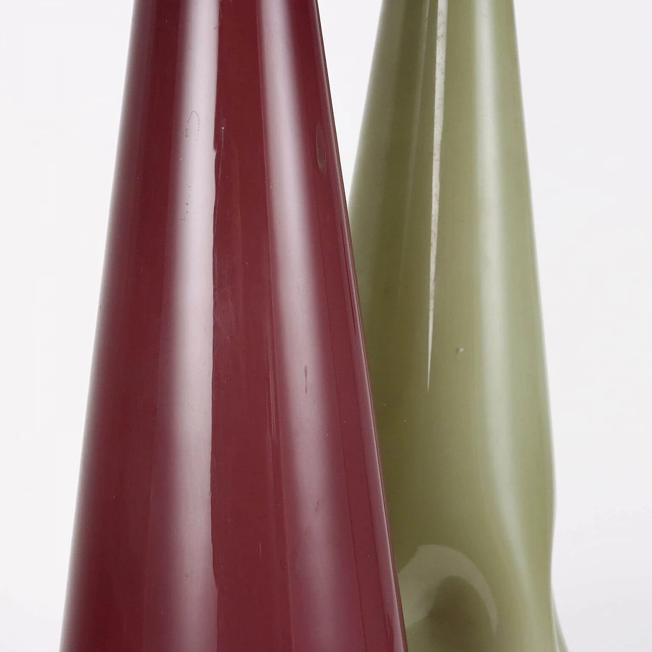 Pair of incamiciato Murano glass vases, 1970s 4