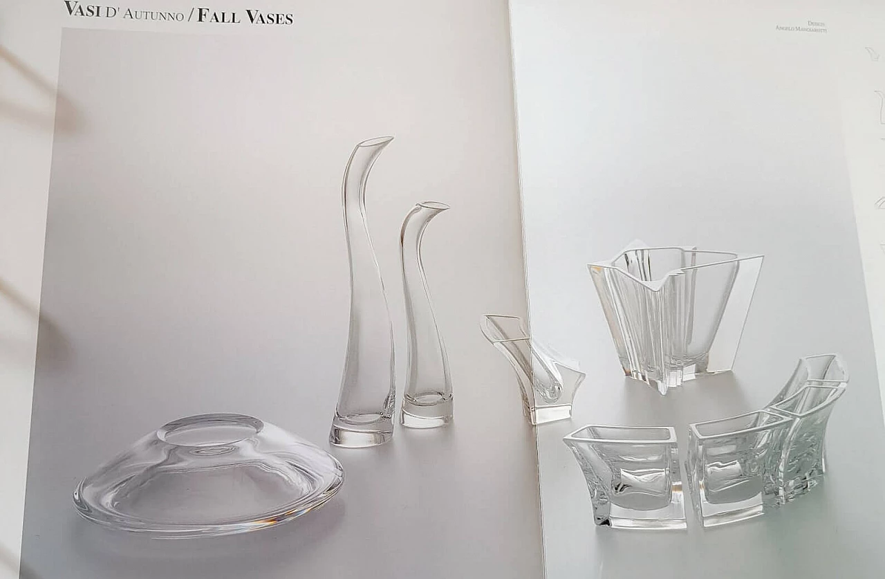 Crystal vase by Angelo Mangiarotti for Cristalleria Colle, 1990s 9