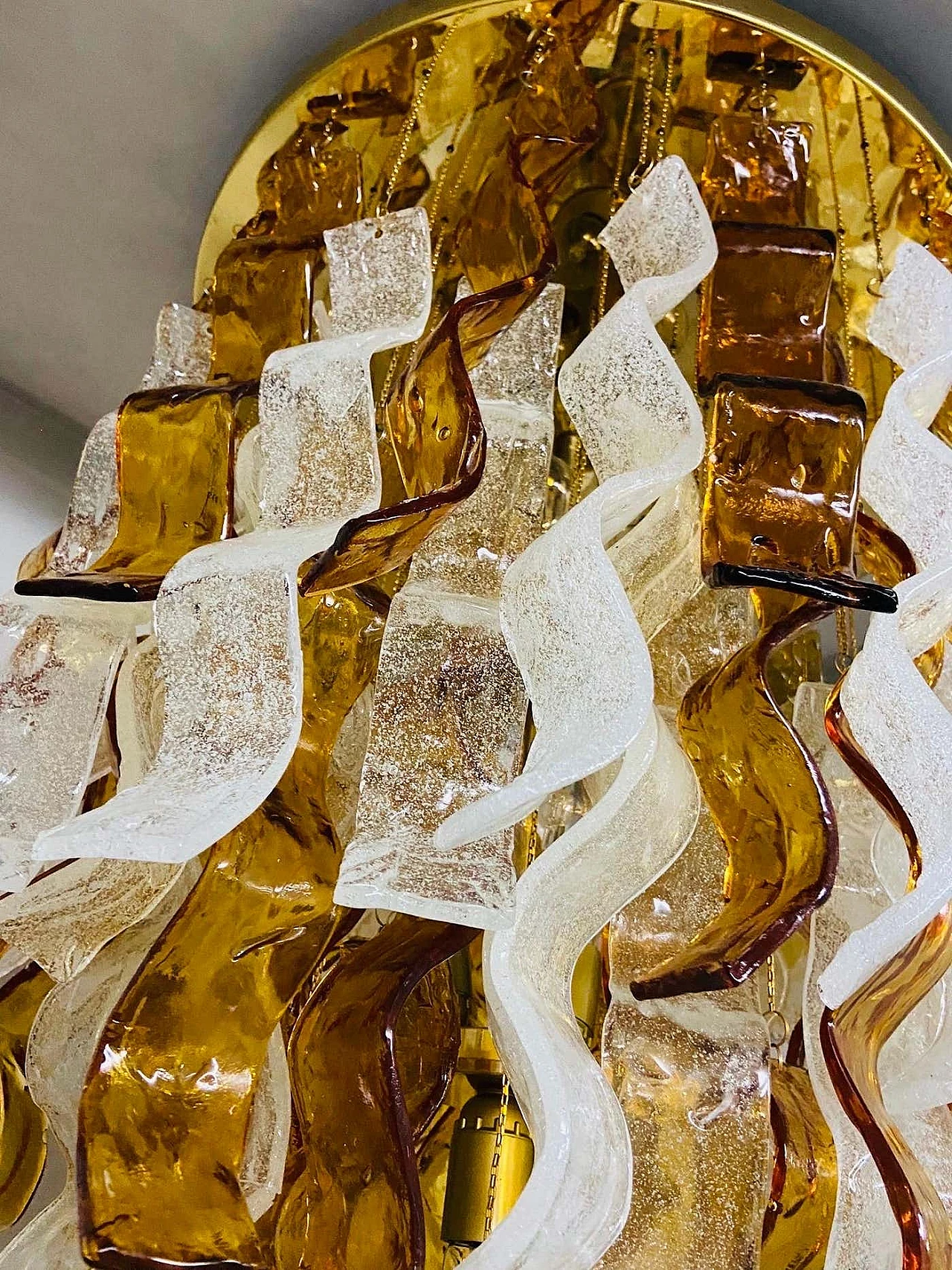 Lampadario a cascata in vetro di Murano di Mazzega Murano, anni '70 11