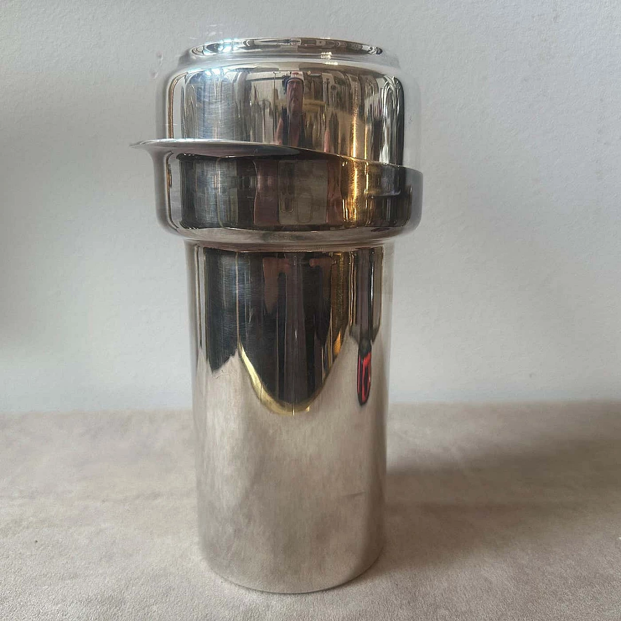 Silver-plated cocktail shaker by Lino Sabattini for Sabattini Argenteria, 1980s 4