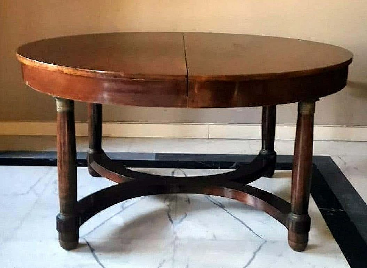 Oval extending dining table in Empire style, early 20th century 2