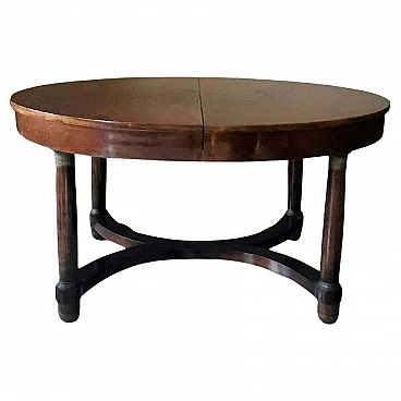 Oval extending dining table in Empire style, early 20th century