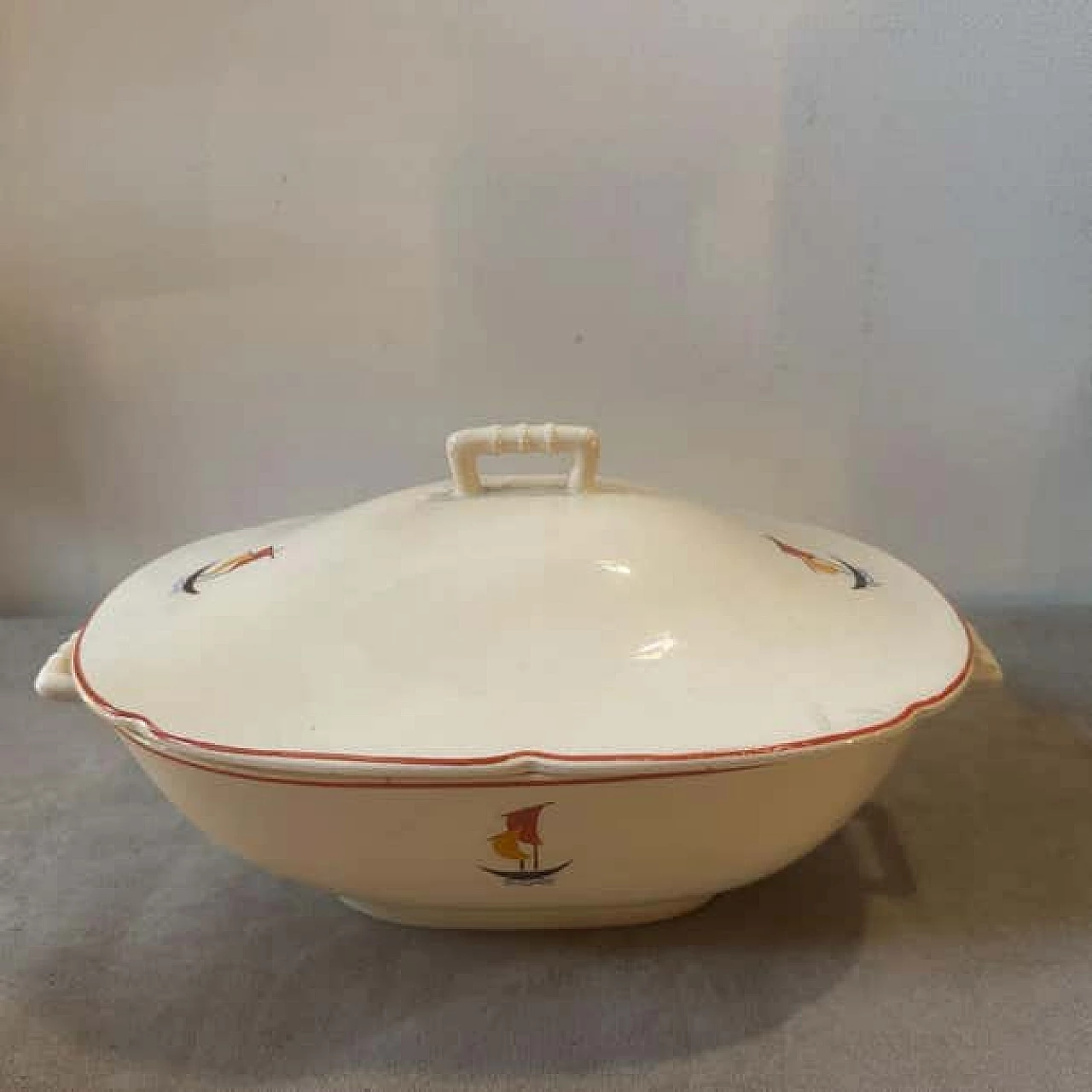 Art Deco ceramic soup tureen by Gio Ponti for S.C. A. Richard, 1935 7