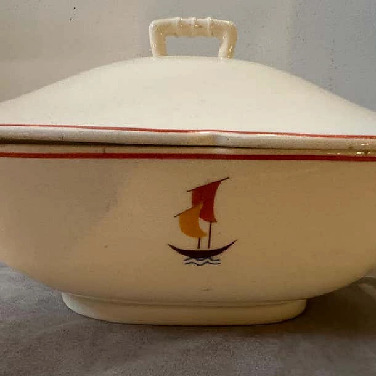 Art Deco ceramic soup tureen by Gio Ponti for S.C. A. Richard, 1935 10