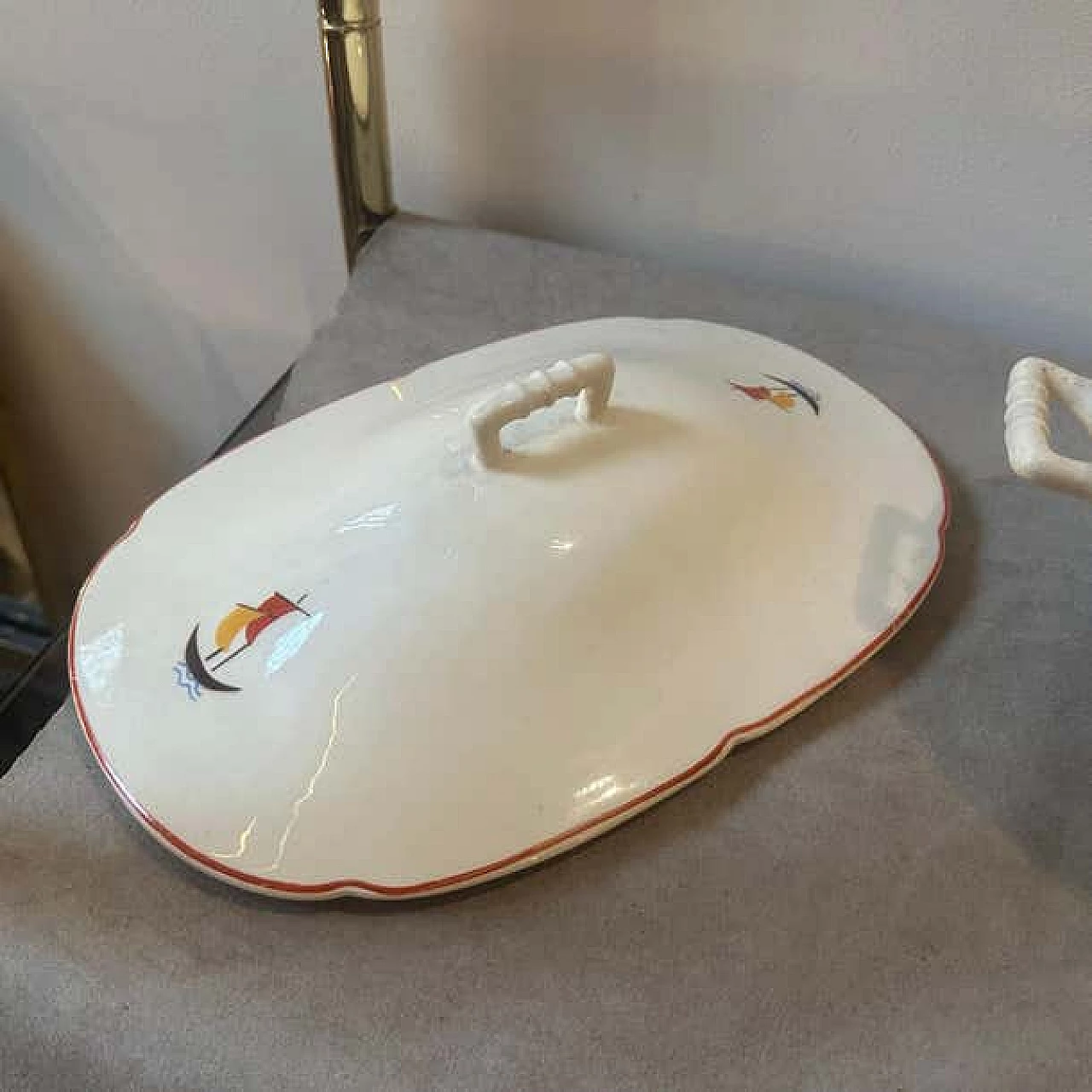 Art Deco ceramic soup tureen by Gio Ponti for S.C. A. Richard, 1935 15