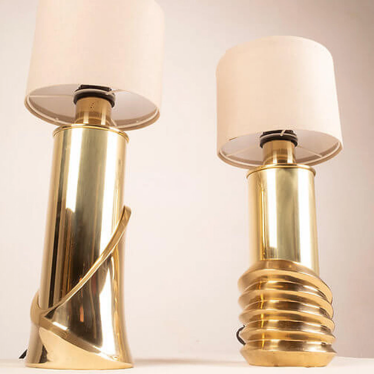Pair of brass table lamps by Luciano Frigerio for Frigerio di Desio, 1970s 14
