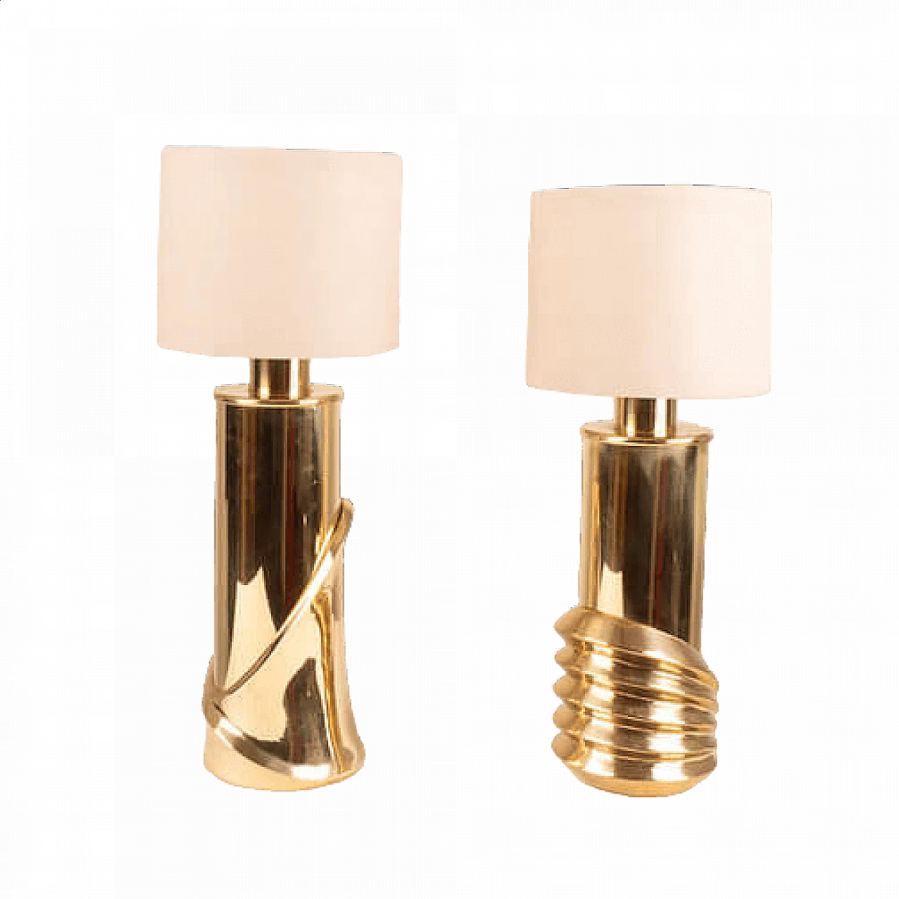 Pair of brass table lamps by Luciano Frigerio for Frigerio di Desio, 1970s 15