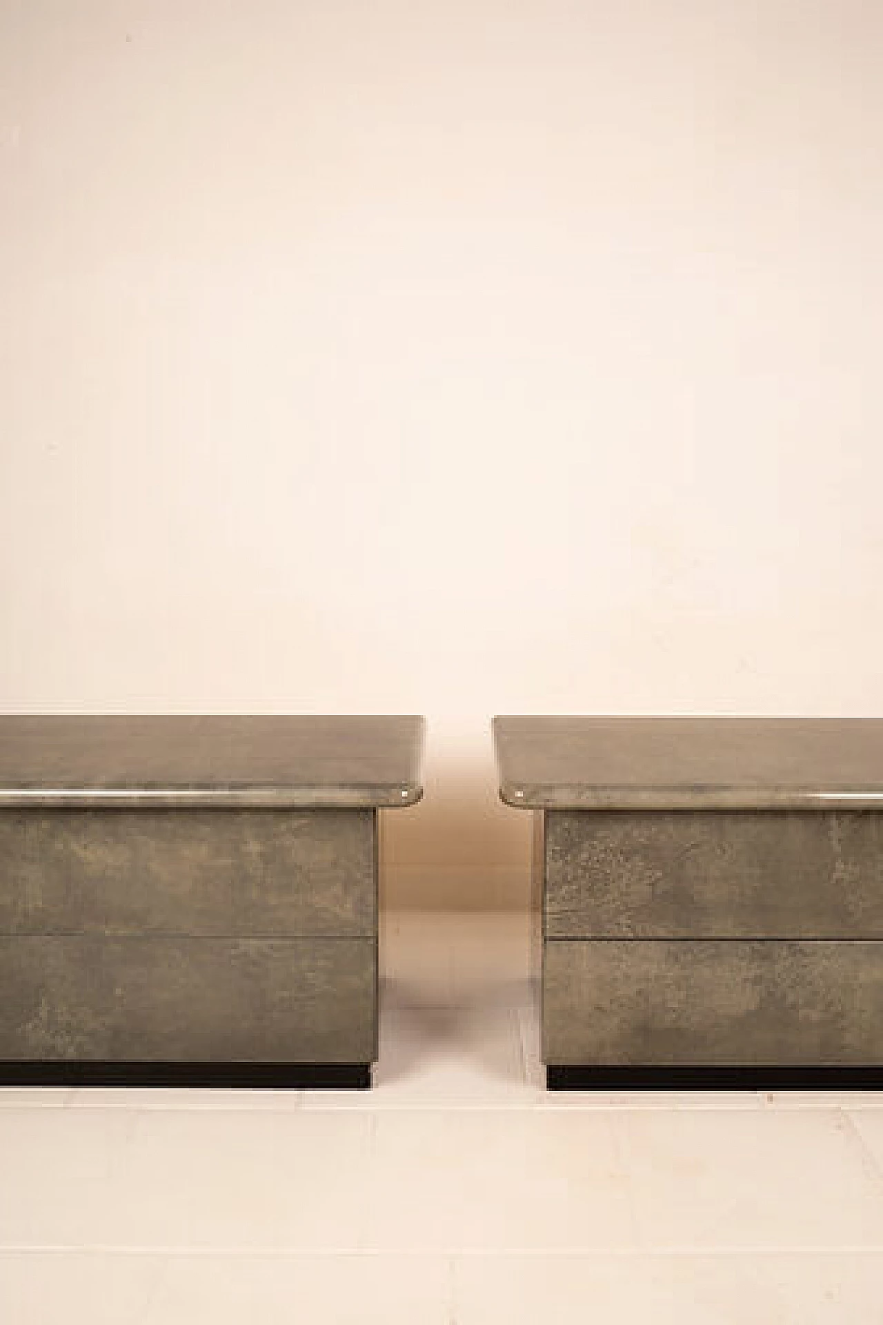 Pair of parchment bedside tables by Aldo Tura for Tura Milano, 1970s 3