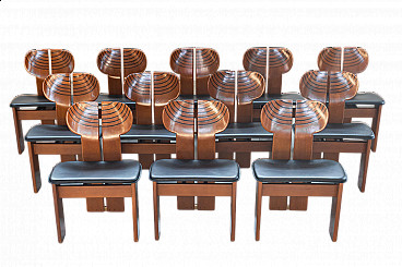 12 Africa Chairs by Afra & Tobia Scarpa for Maxalto, 1980s