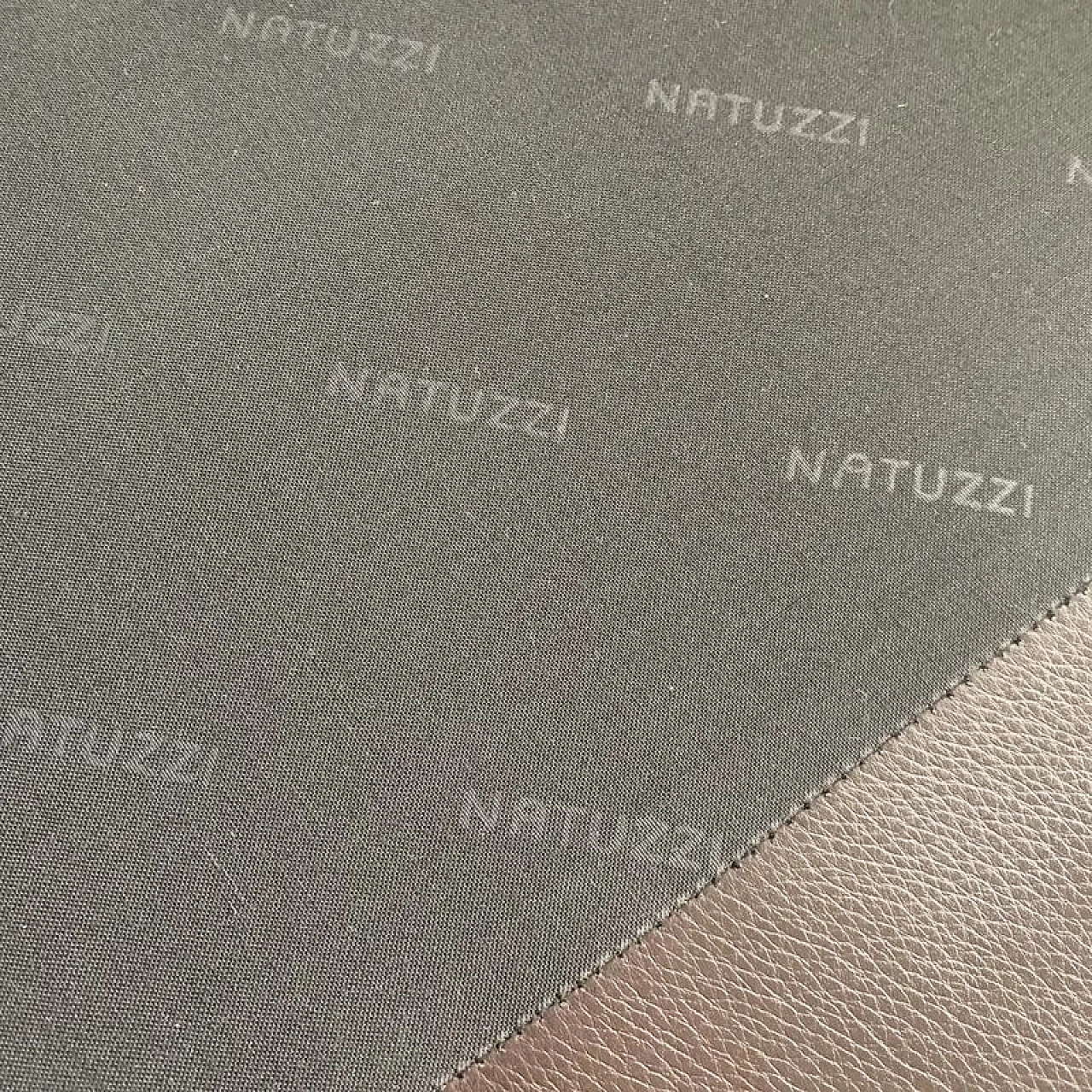 Brown leather and metal Etoile 2623 sofa by Natuzzi 9