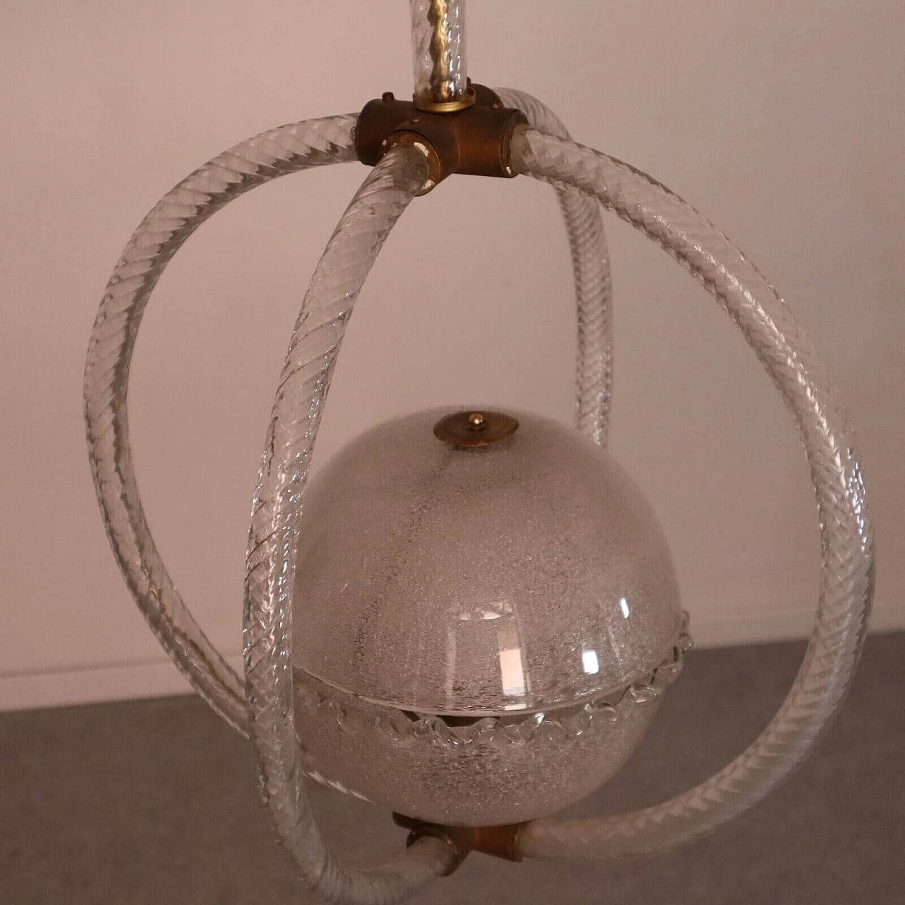 Murano glass chandelier by Barovier & Toso, 1940s 5