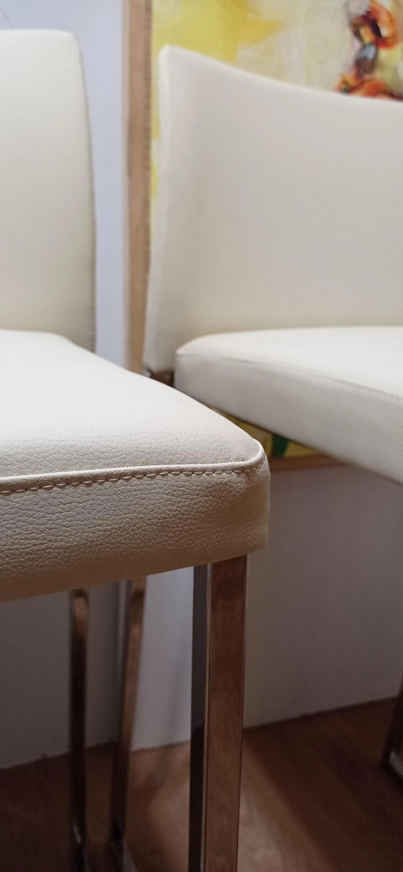 3 Sgabelli Brand 912 in pelle martellata beige di Martin Ballendat per Tonon 45