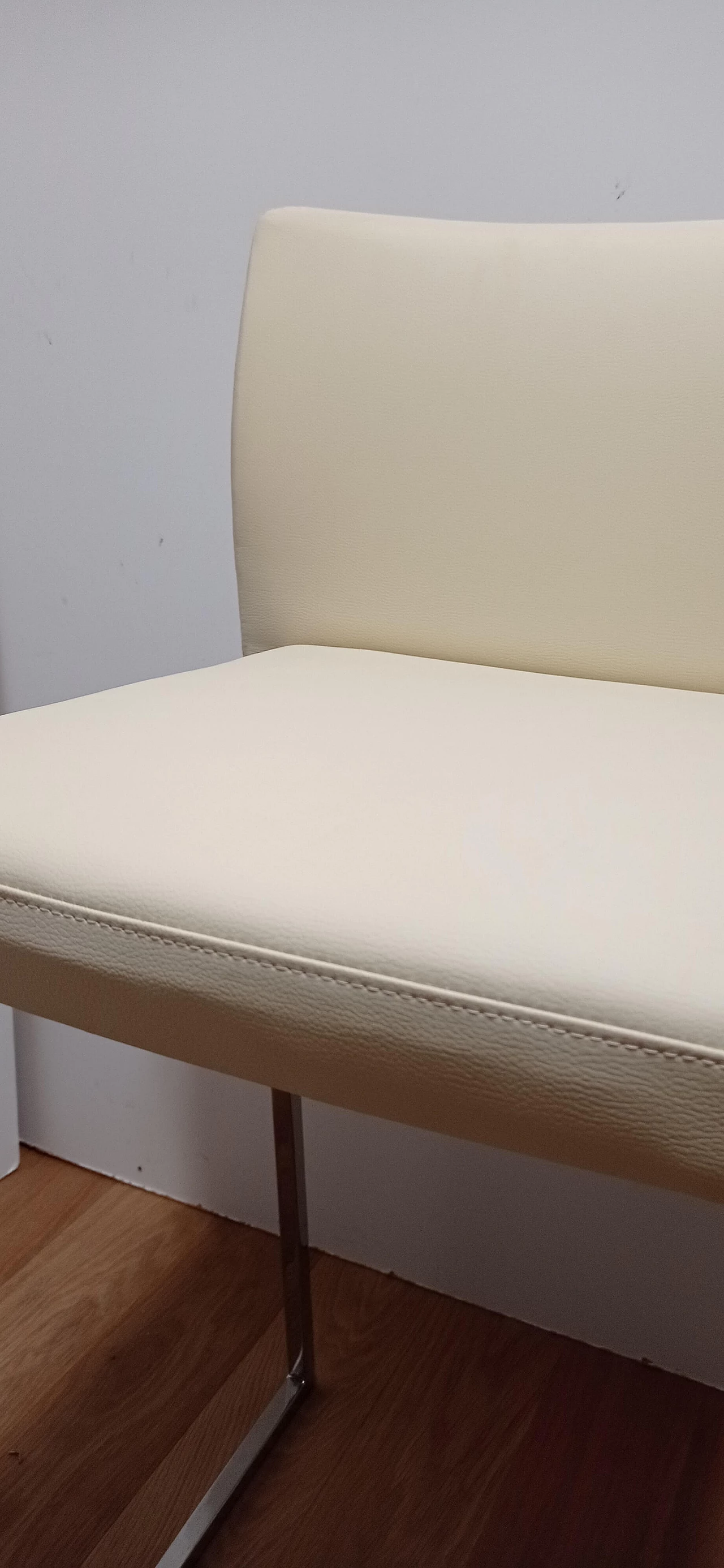 3 Sgabelli Brand 912 in pelle martellata beige di Martin Ballendat per Tonon 48