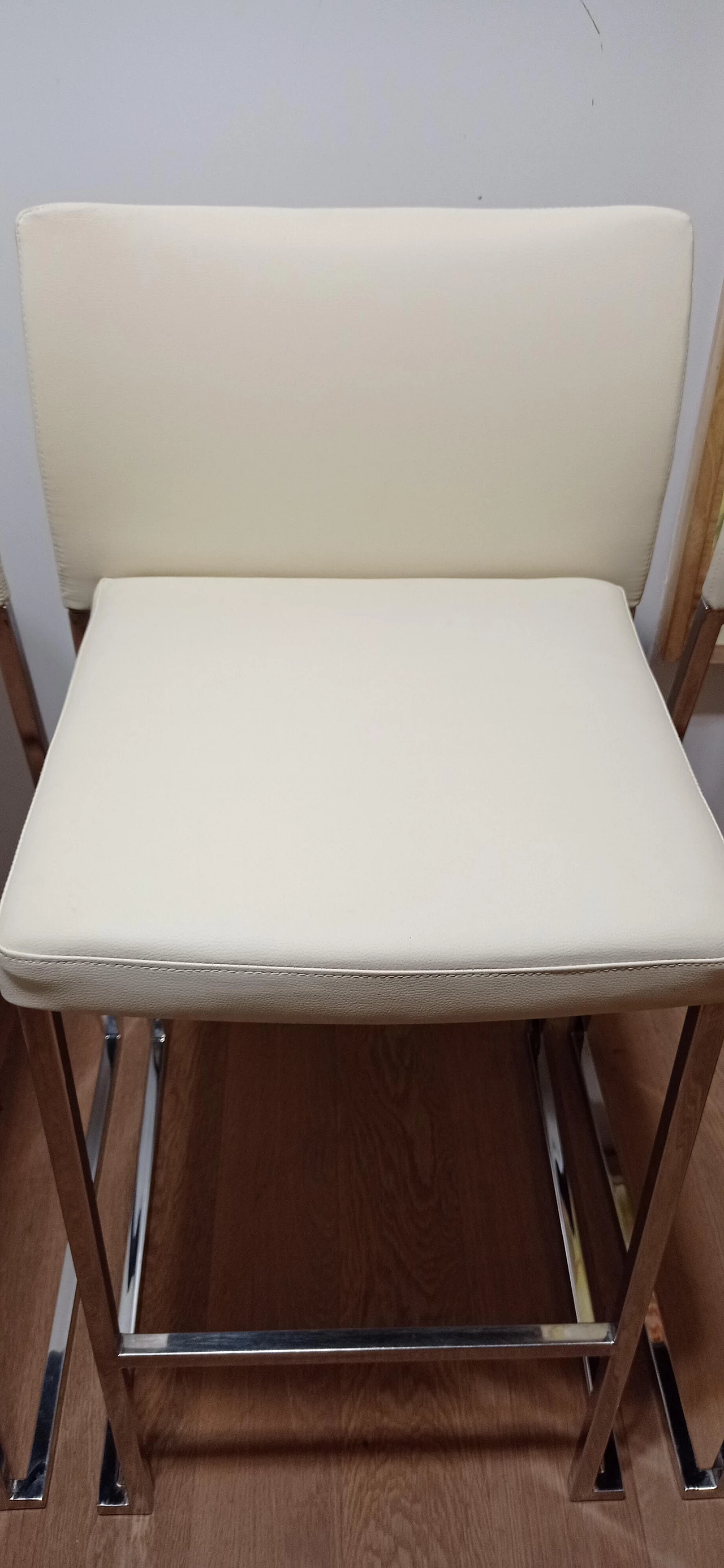 3 Sgabelli Brand 912 in pelle martellata beige di Martin Ballendat per Tonon 54