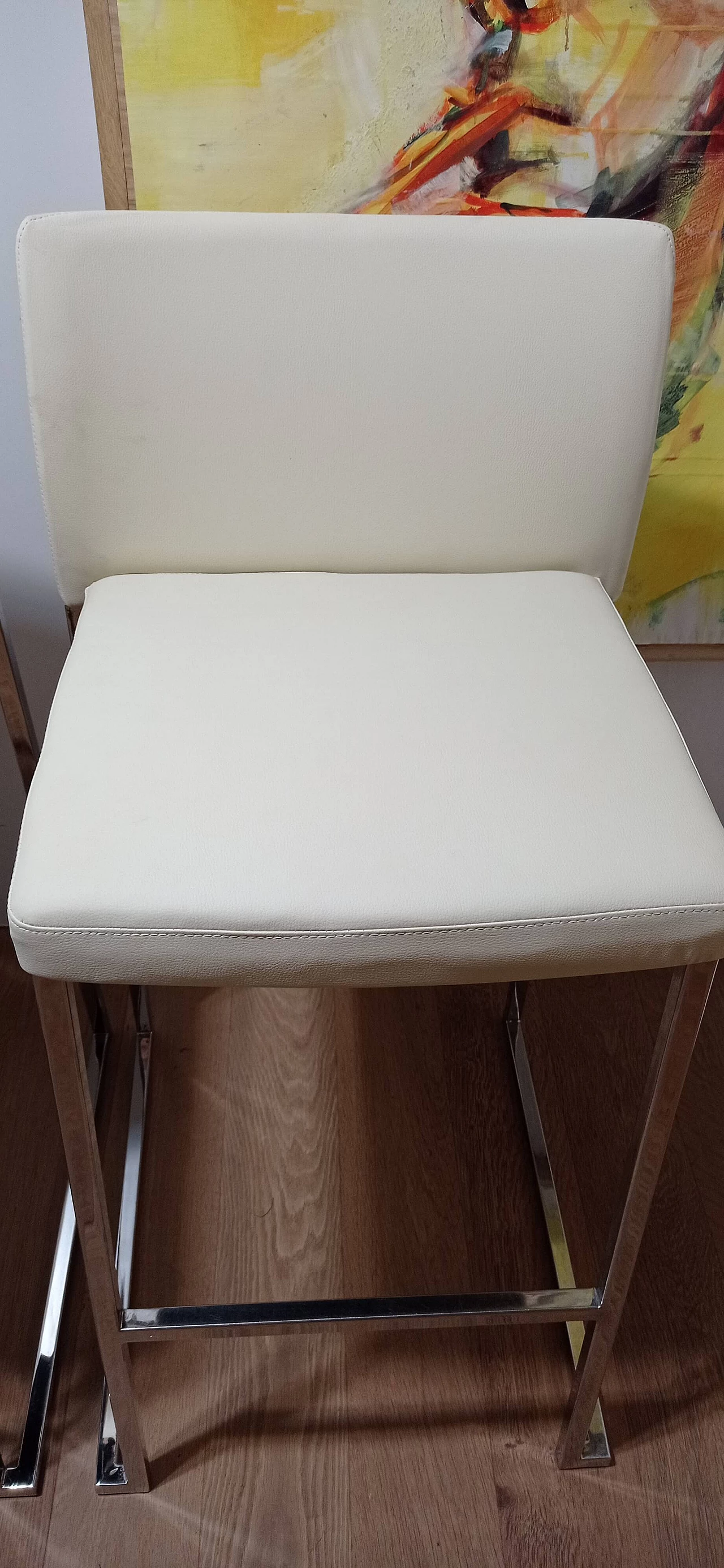 3 Sgabelli Brand 912 in pelle martellata beige di Martin Ballendat per Tonon 55