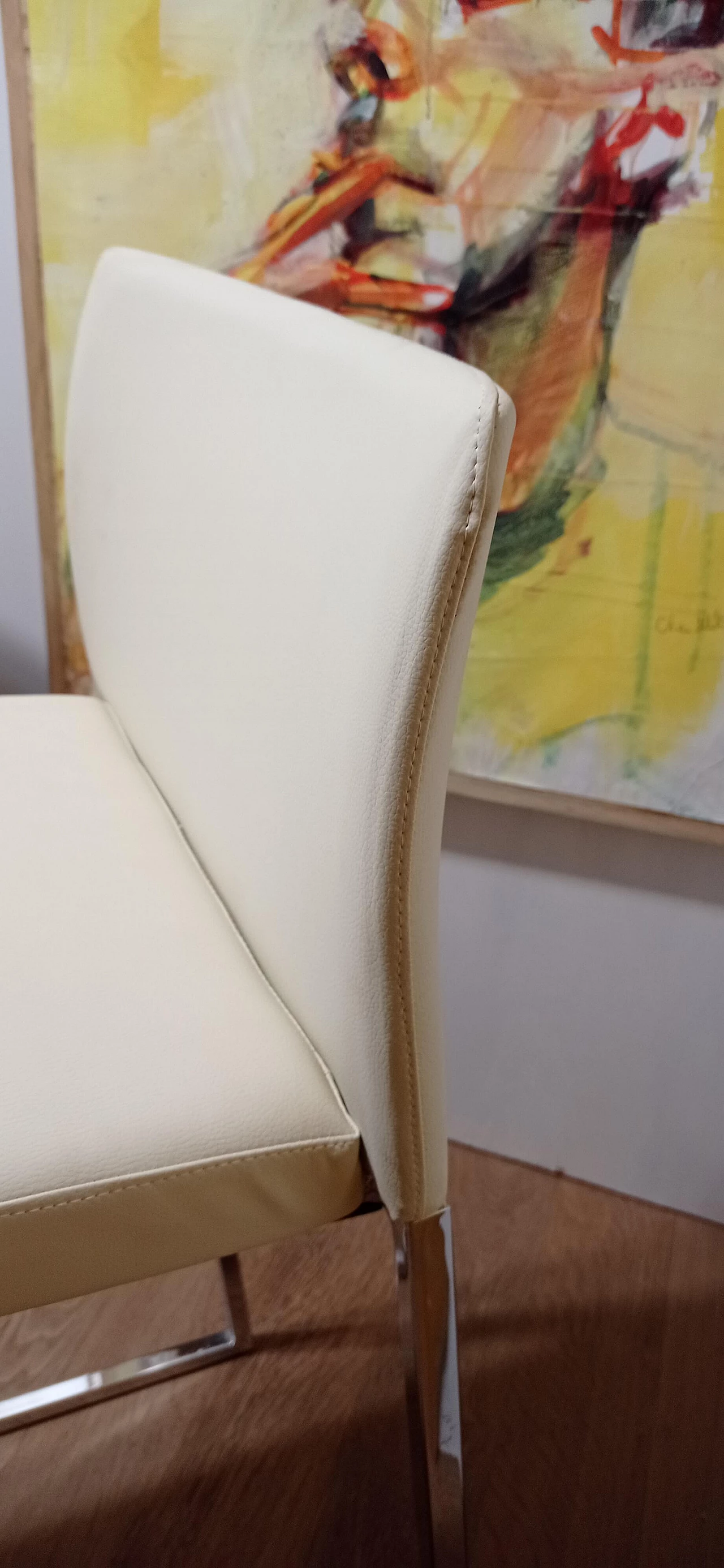 3 Sgabelli Brand 912 in pelle martellata beige di Martin Ballendat per Tonon 76