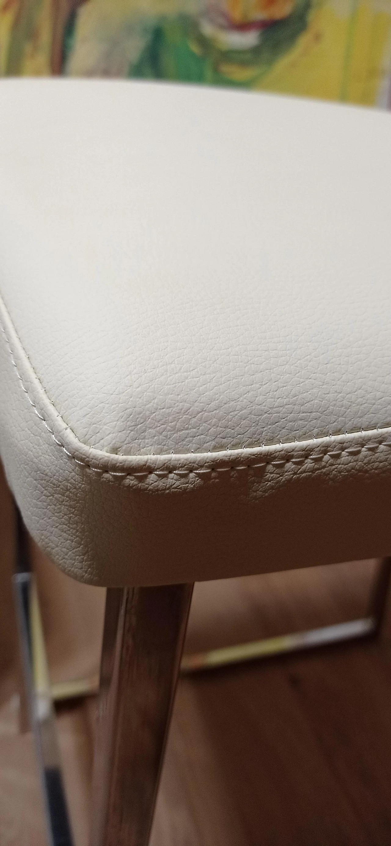 3 Sgabelli Brand 912 in pelle martellata beige di Martin Ballendat per Tonon 100