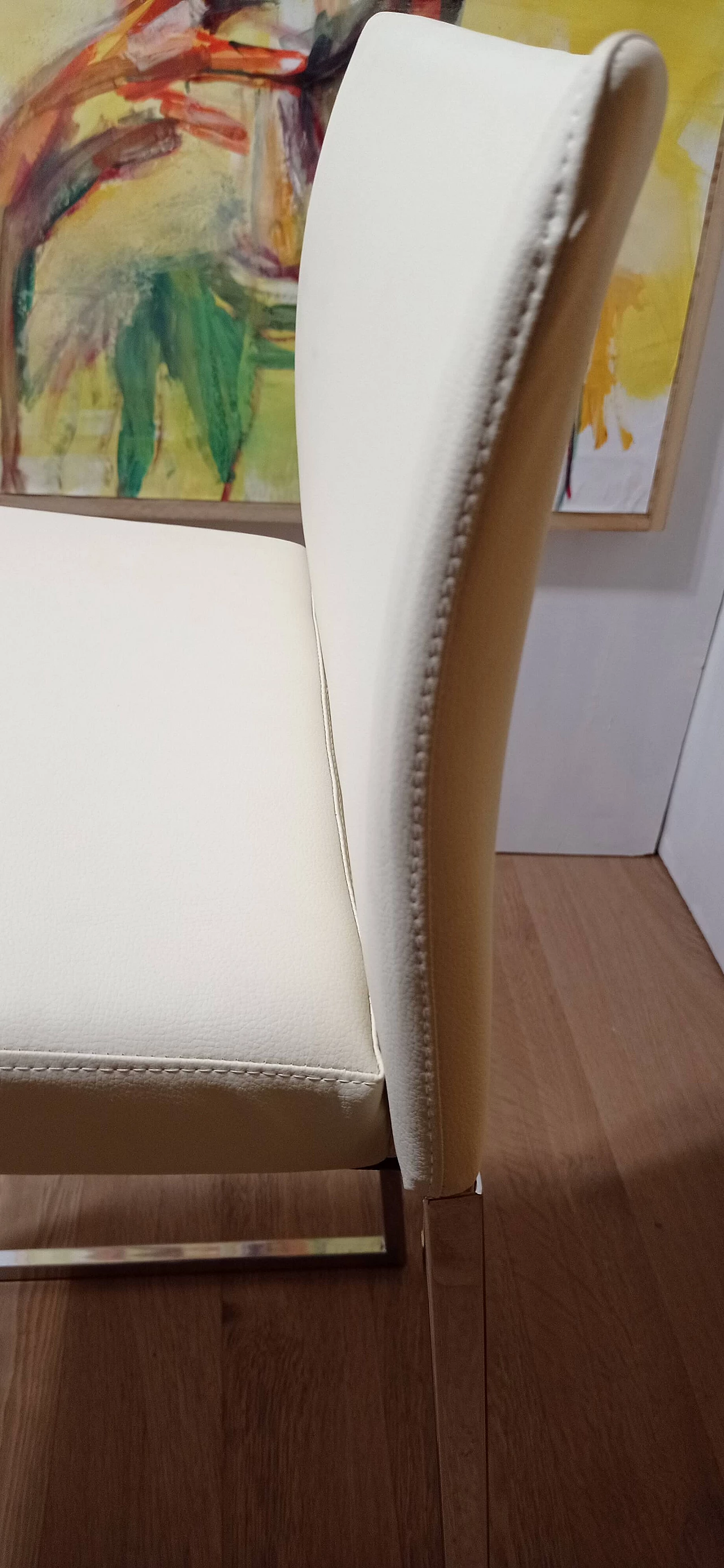 3 Sgabelli Brand 912 in pelle martellata beige di Martin Ballendat per Tonon 104