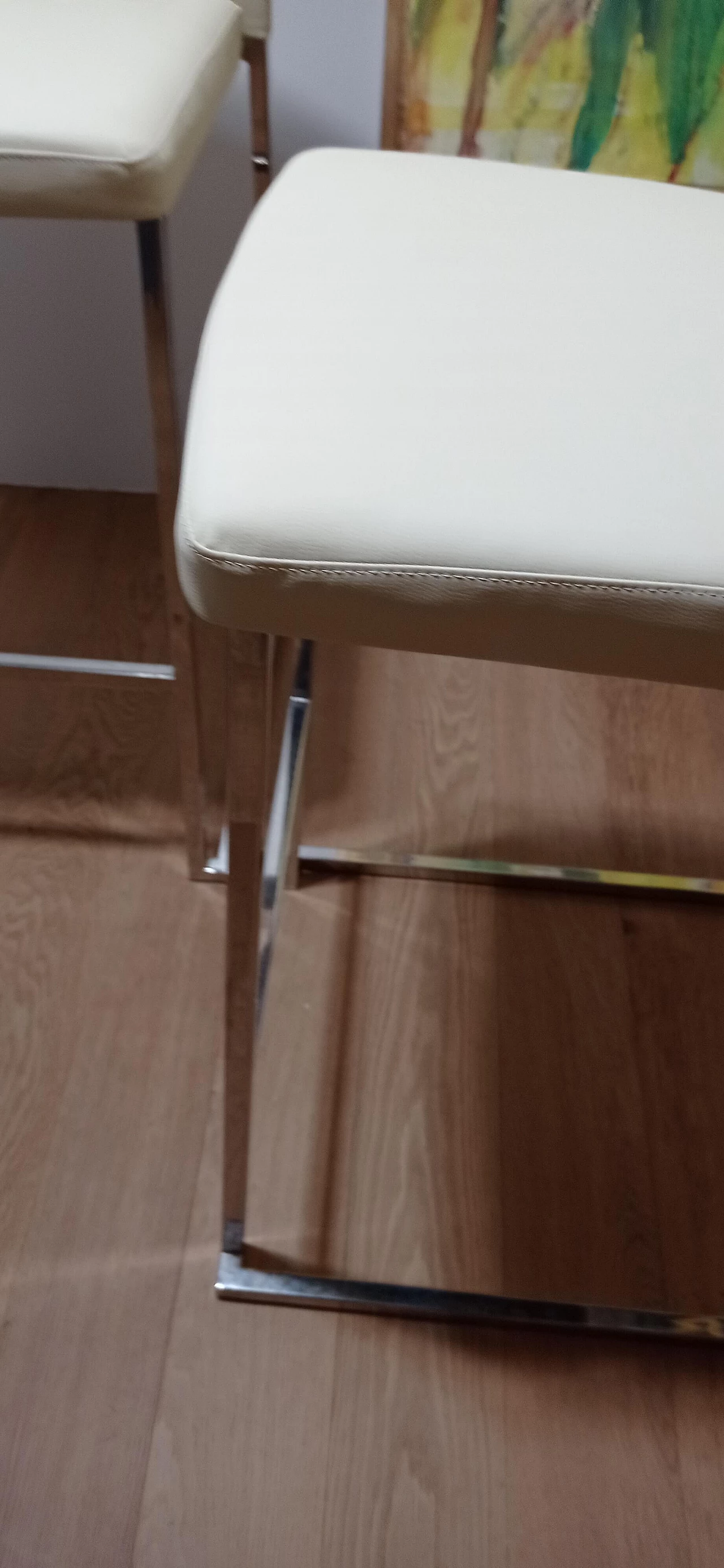 3 Sgabelli Brand 912 in pelle martellata beige di Martin Ballendat per Tonon 105