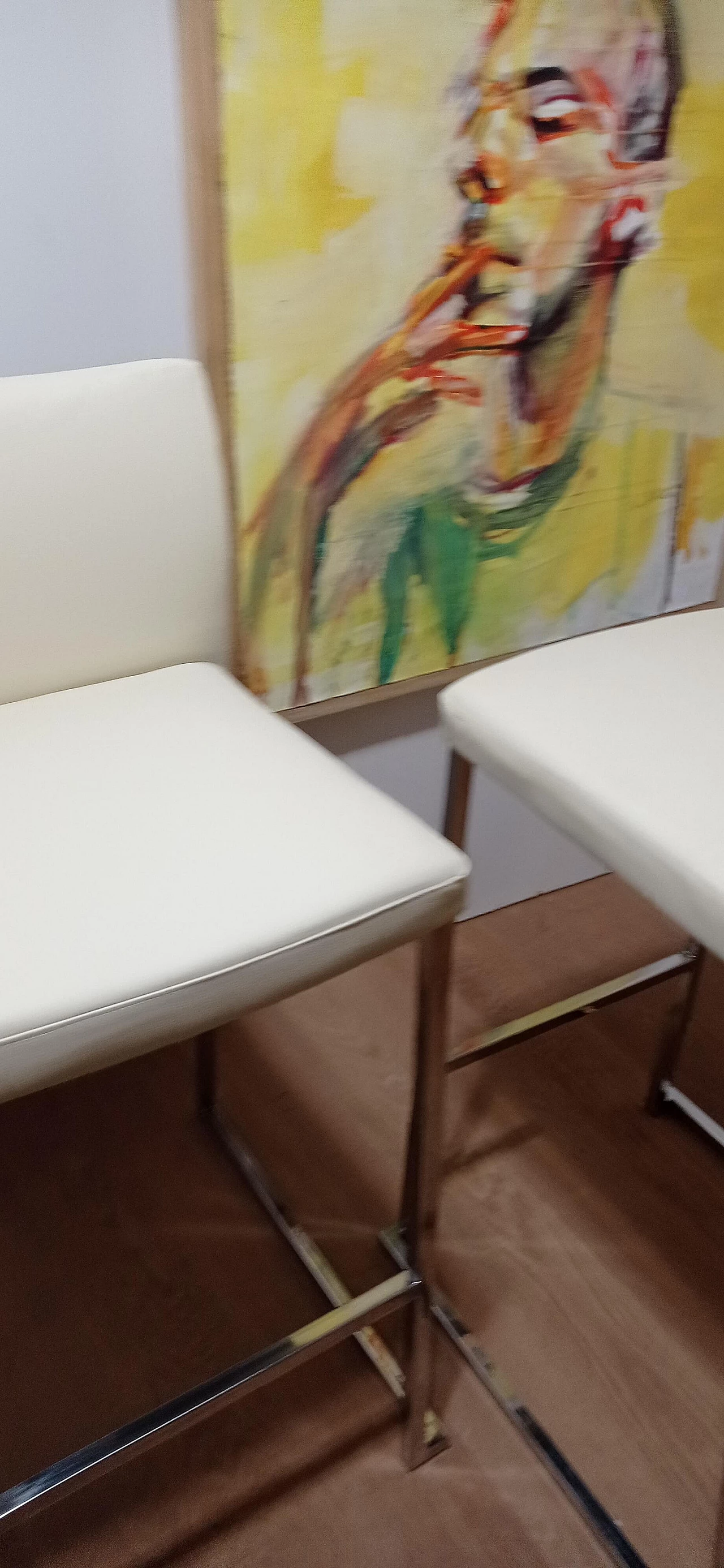 3 Sgabelli Brand 912 in pelle martellata beige di Martin Ballendat per Tonon 122