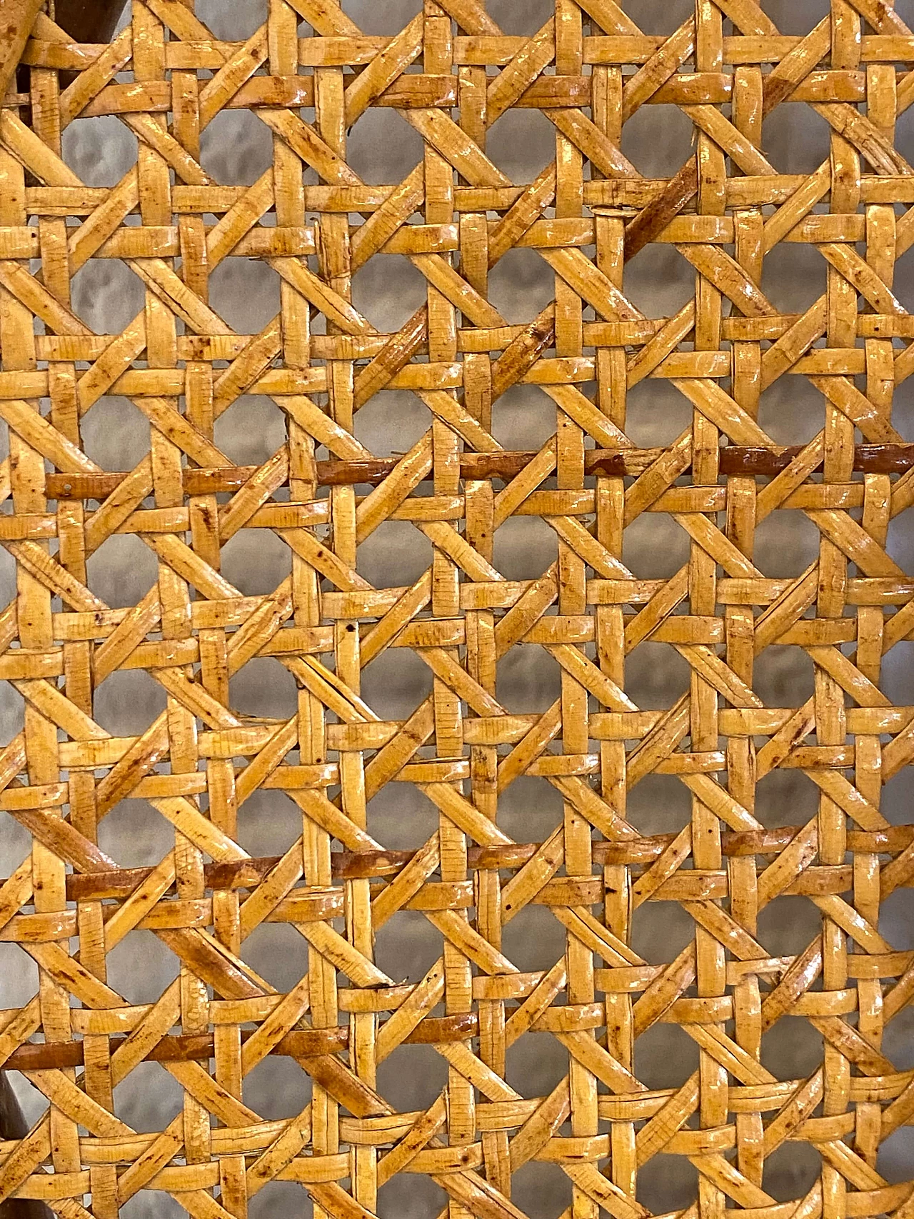 Vienna straw, bamboo and wicker tennis racket coat rack, 1970s 8