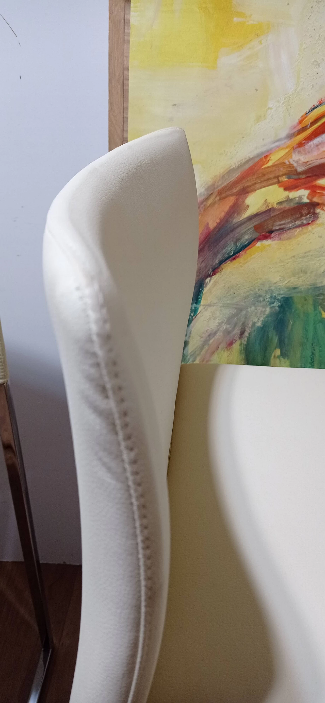 3 Sgabelli Brand 912 in pelle martellata beige di Martin Ballendat per Tonon 142