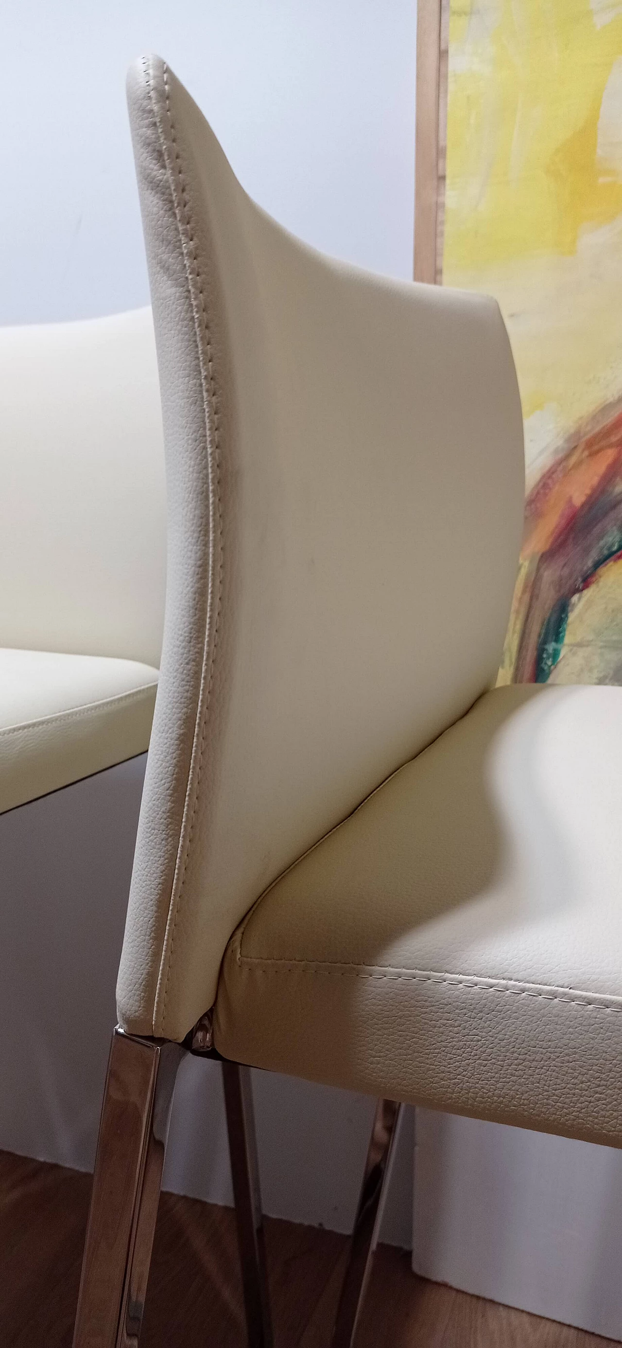 3 Sgabelli Brand 912 in pelle martellata beige di Martin Ballendat per Tonon 145