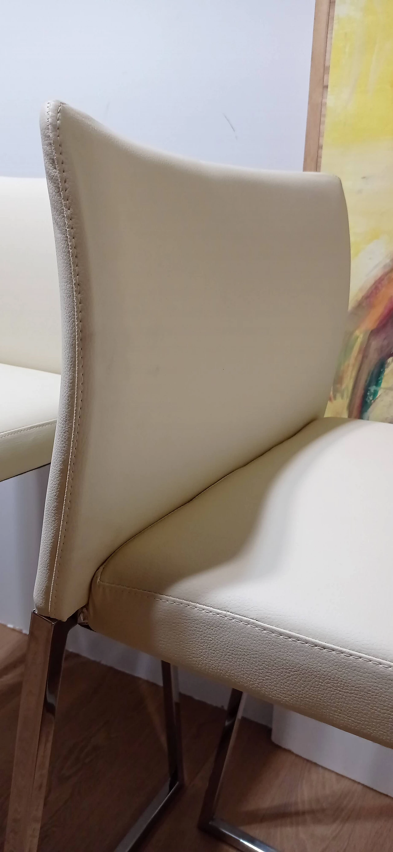 3 Sgabelli Brand 912 in pelle martellata beige di Martin Ballendat per Tonon 149