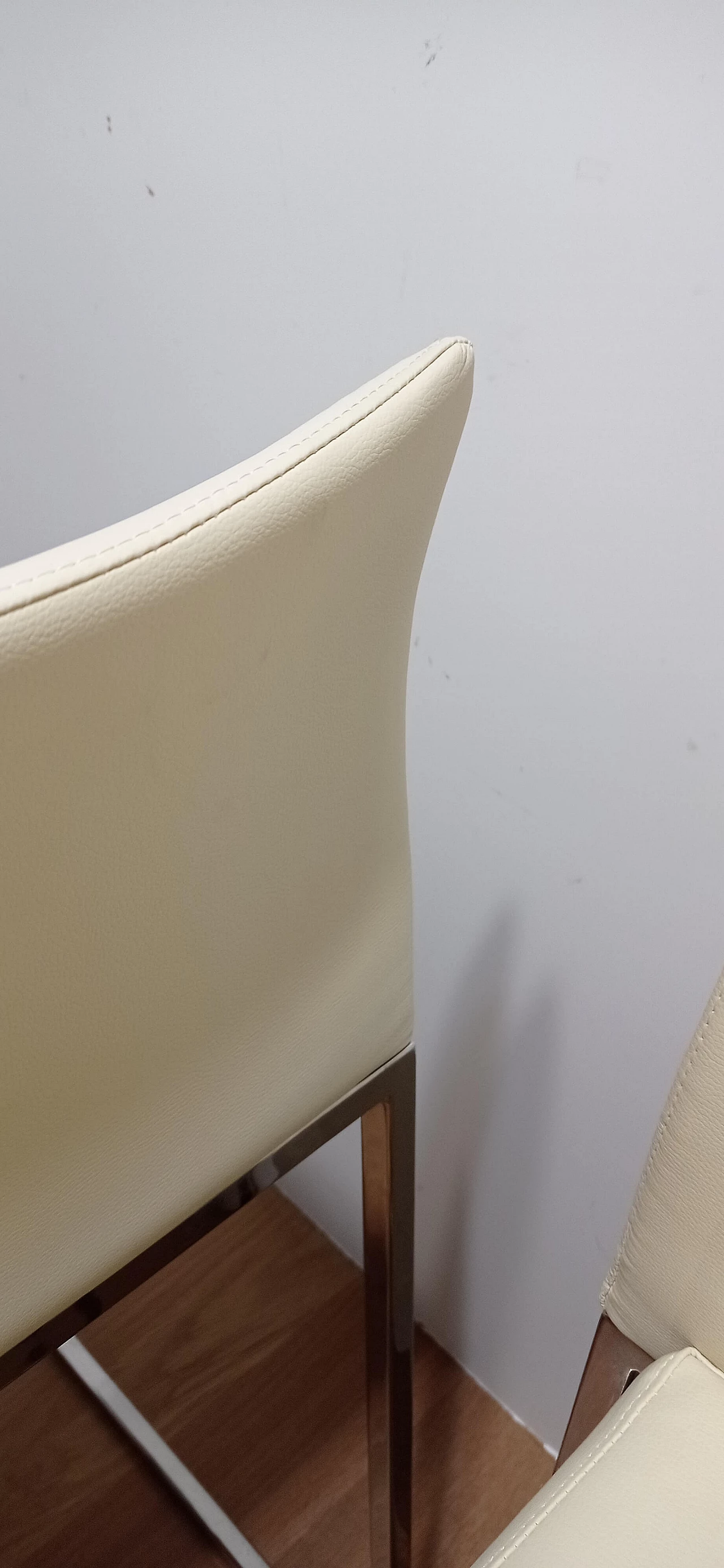 3 Sgabelli Brand 912 in pelle martellata beige di Martin Ballendat per Tonon 156