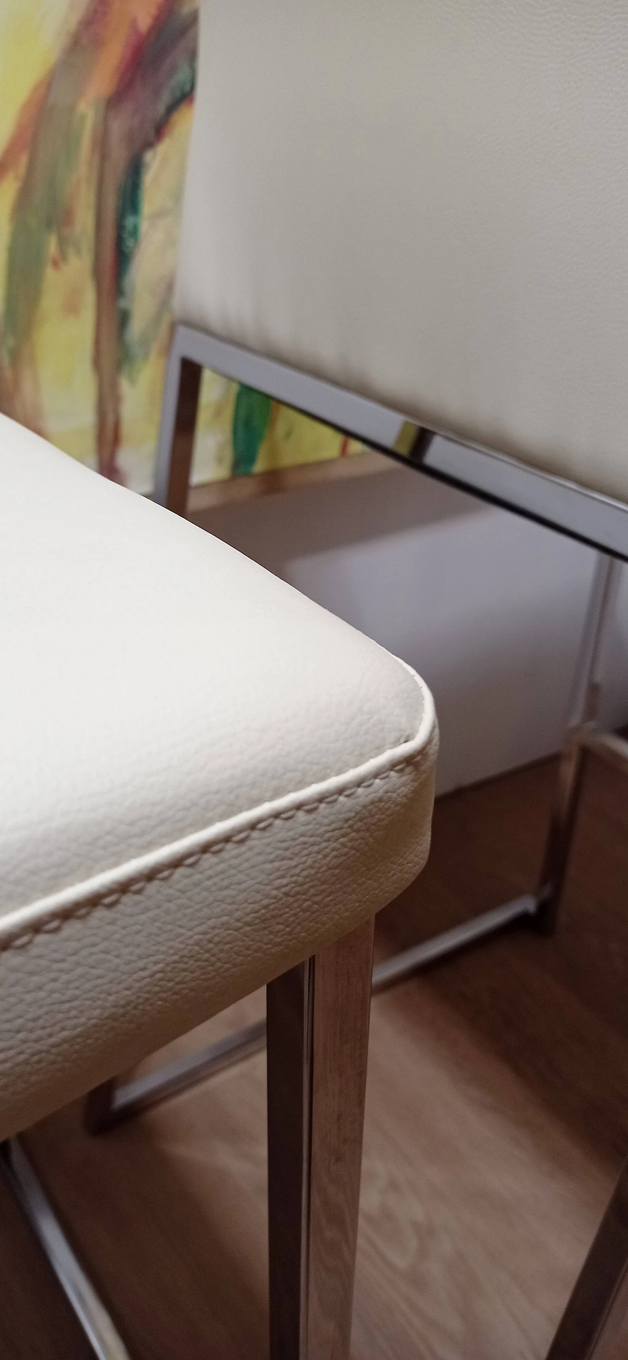 3 Sgabelli Brand 912 in pelle martellata beige di Martin Ballendat per Tonon 165