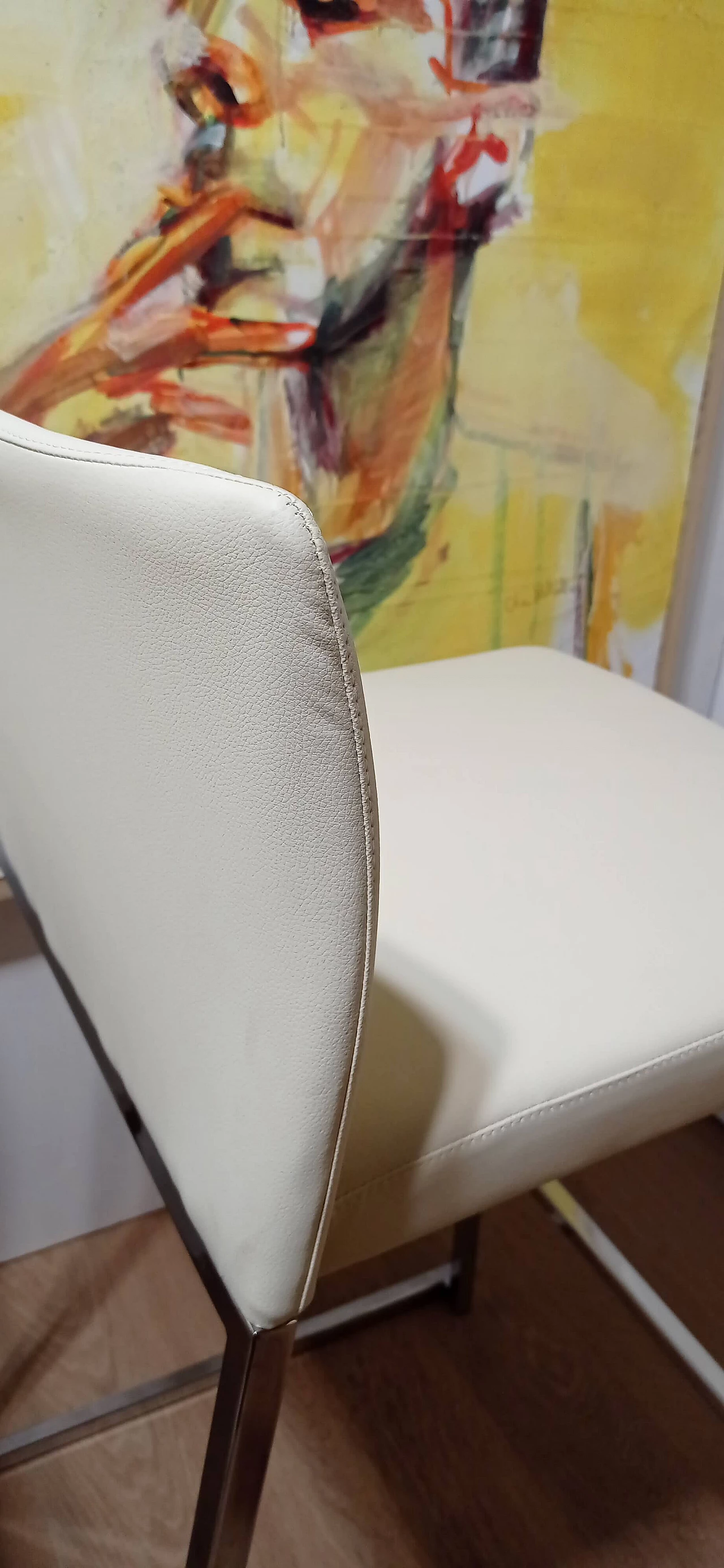 3 Sgabelli Brand 912 in pelle martellata beige di Martin Ballendat per Tonon 168