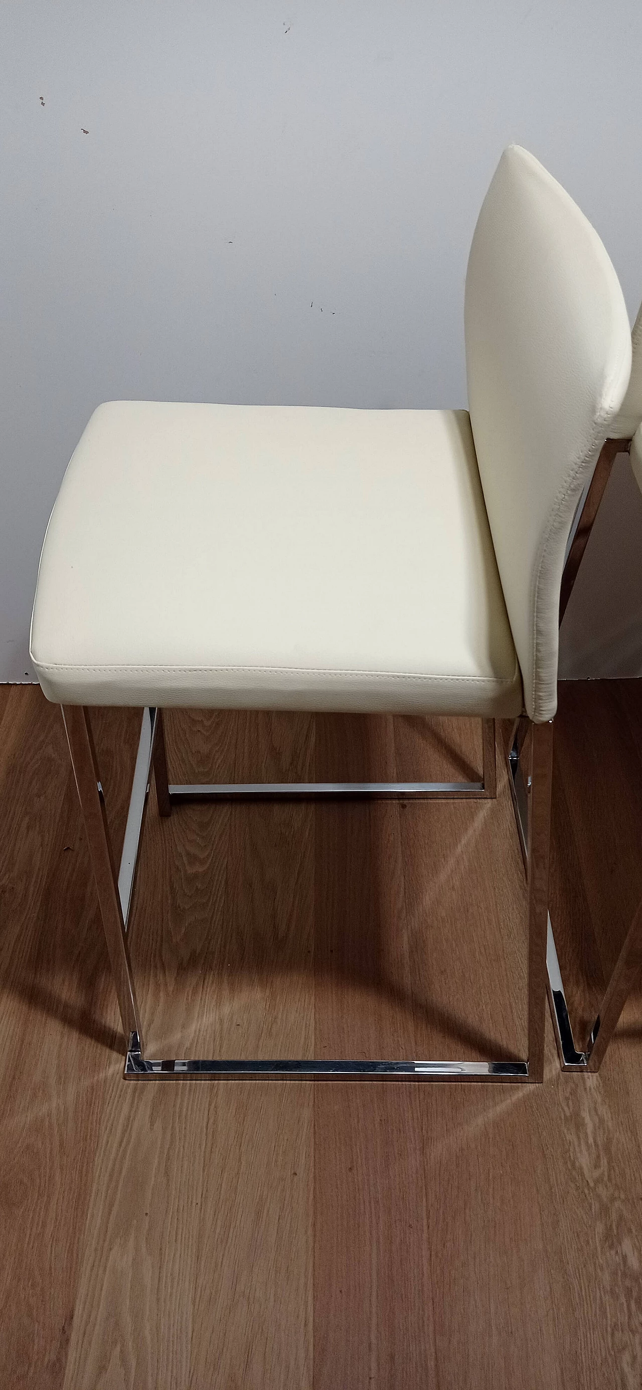 3 Sgabelli Brand 912 in pelle martellata beige di Martin Ballendat per Tonon 173