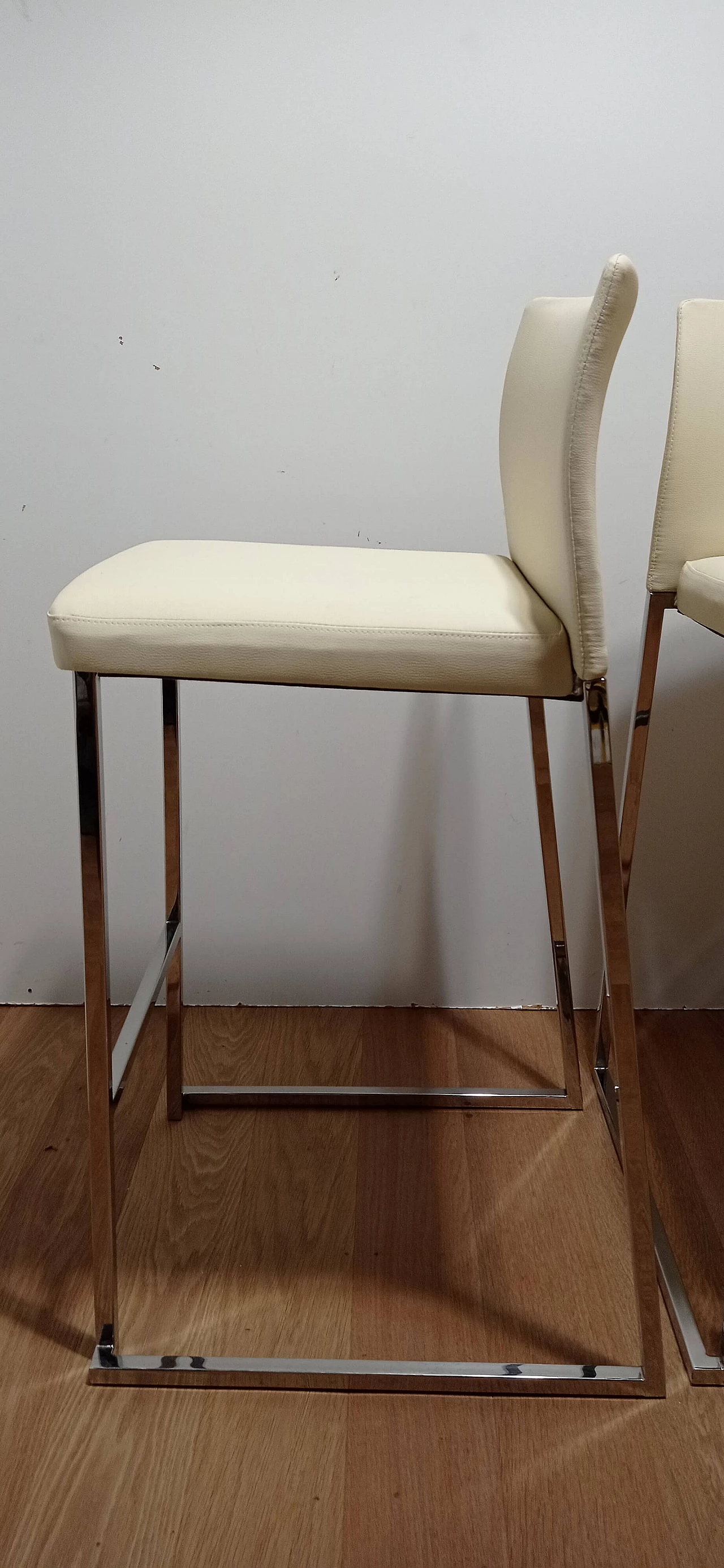 3 Sgabelli Brand 912 in pelle martellata beige di Martin Ballendat per Tonon 174