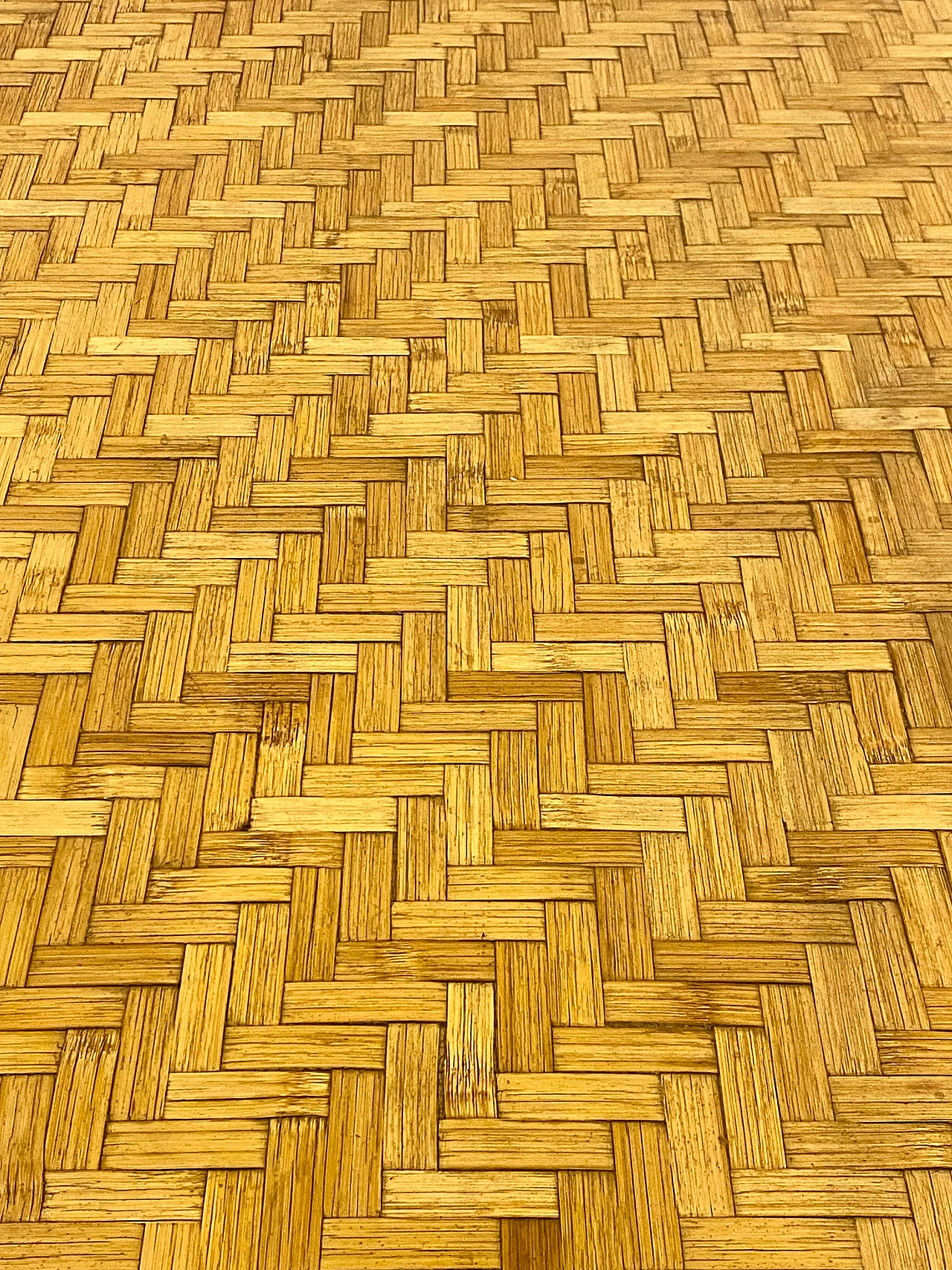 Tavolo in bambù e vimini, anni '70 7