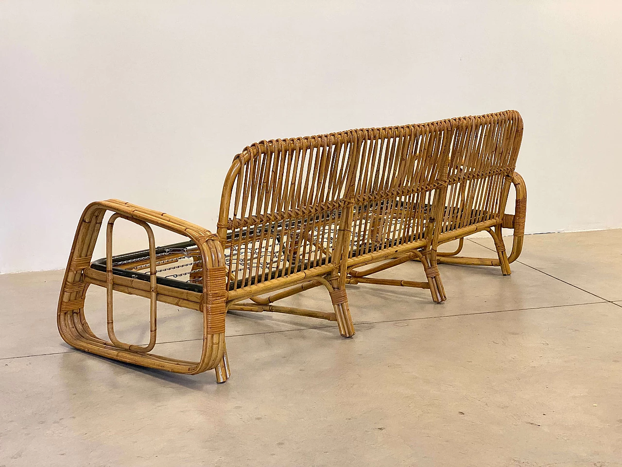 Bamboo sofa, 1970s 6