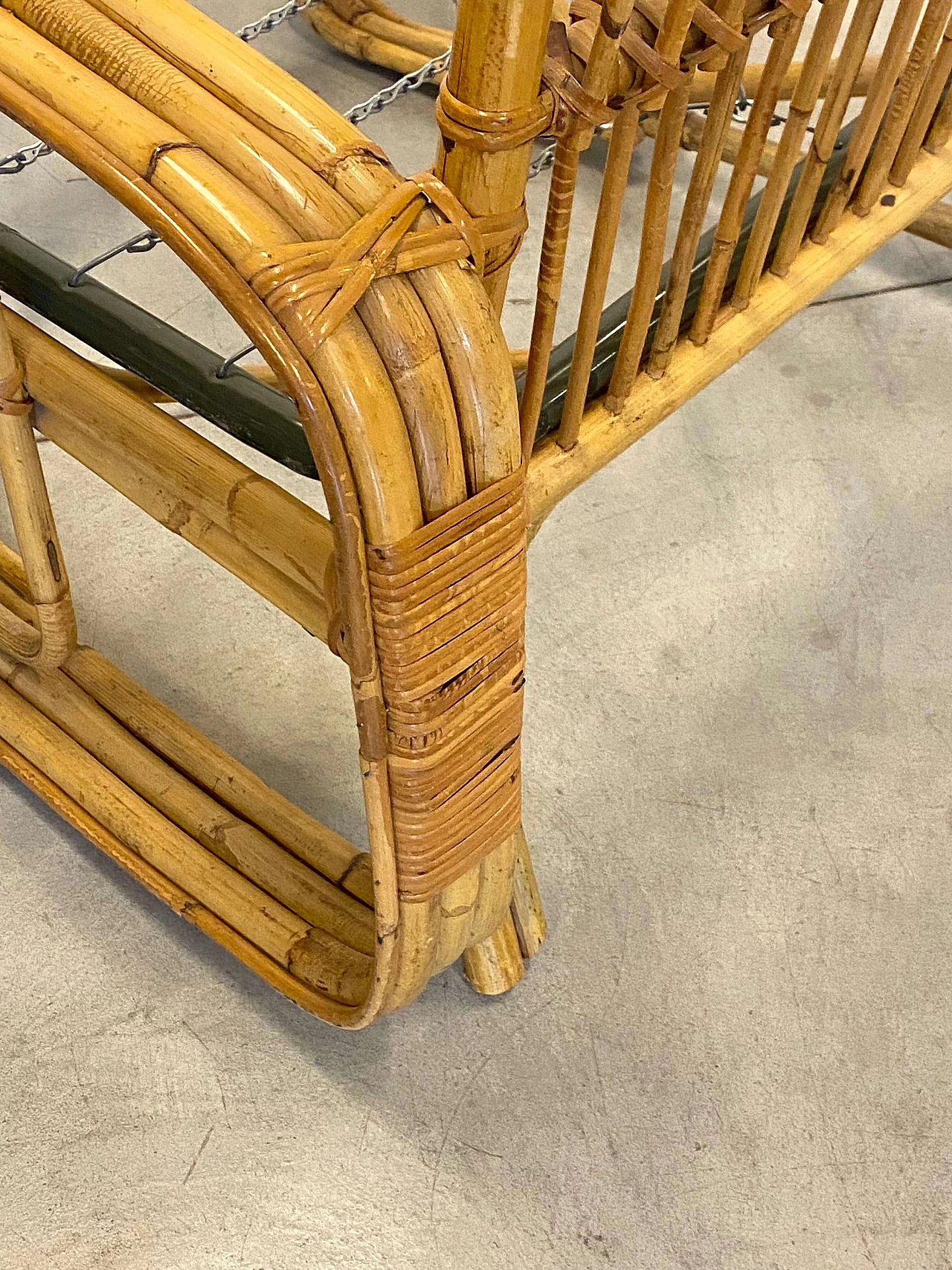 Bamboo sofa, 1970s 7