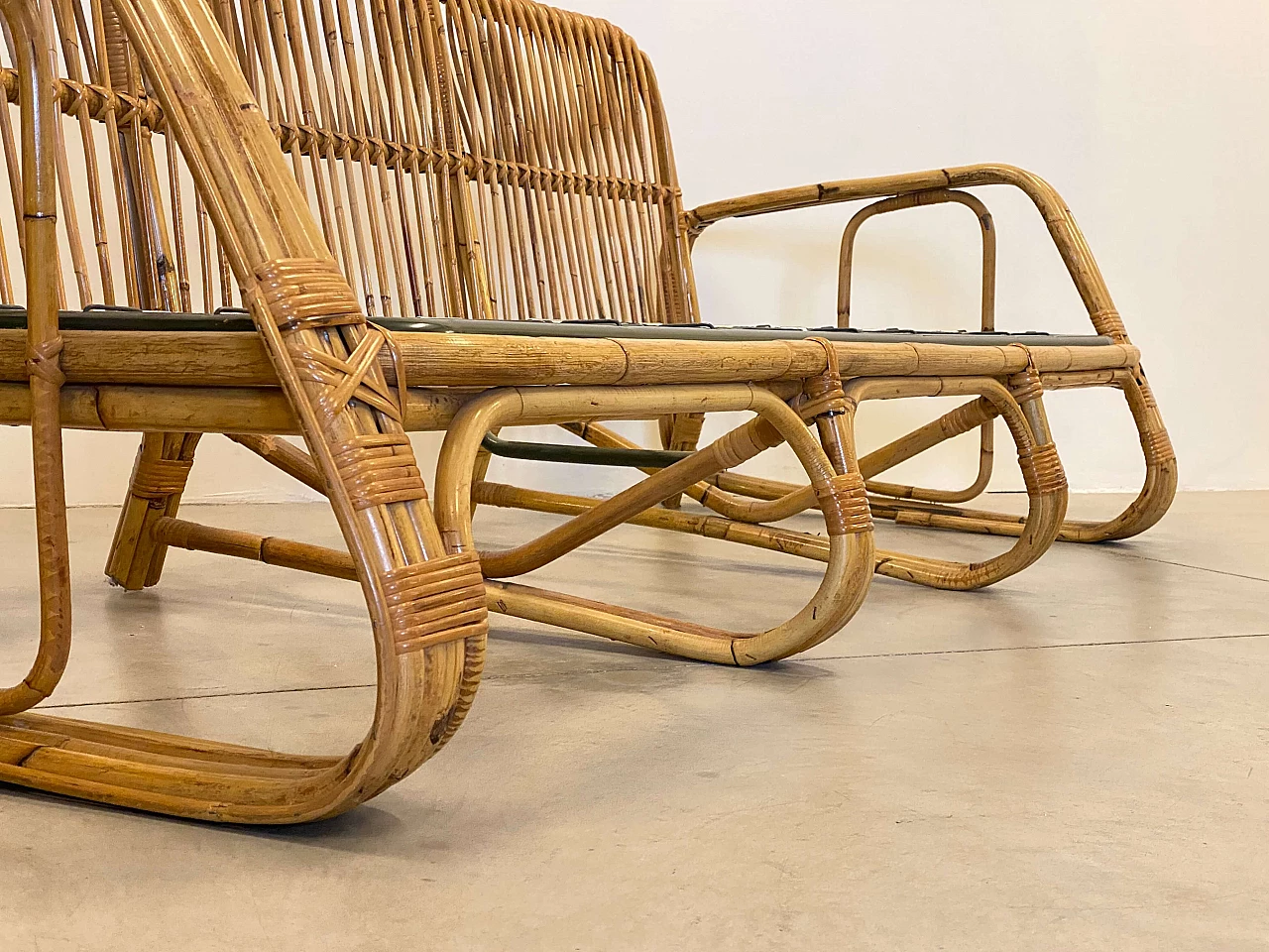 Bamboo sofa, 1970s 14