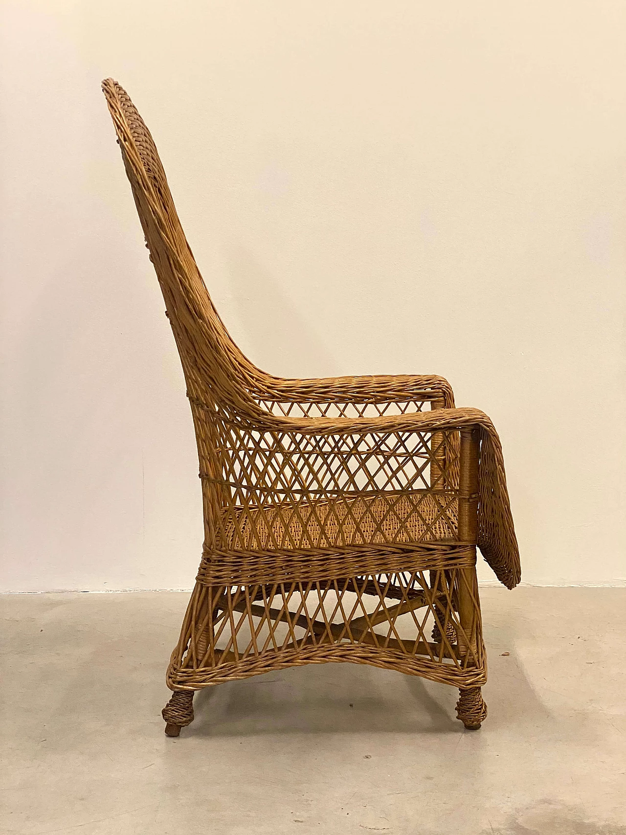 4 Wicker and bamboo armchairs, 1970s 11