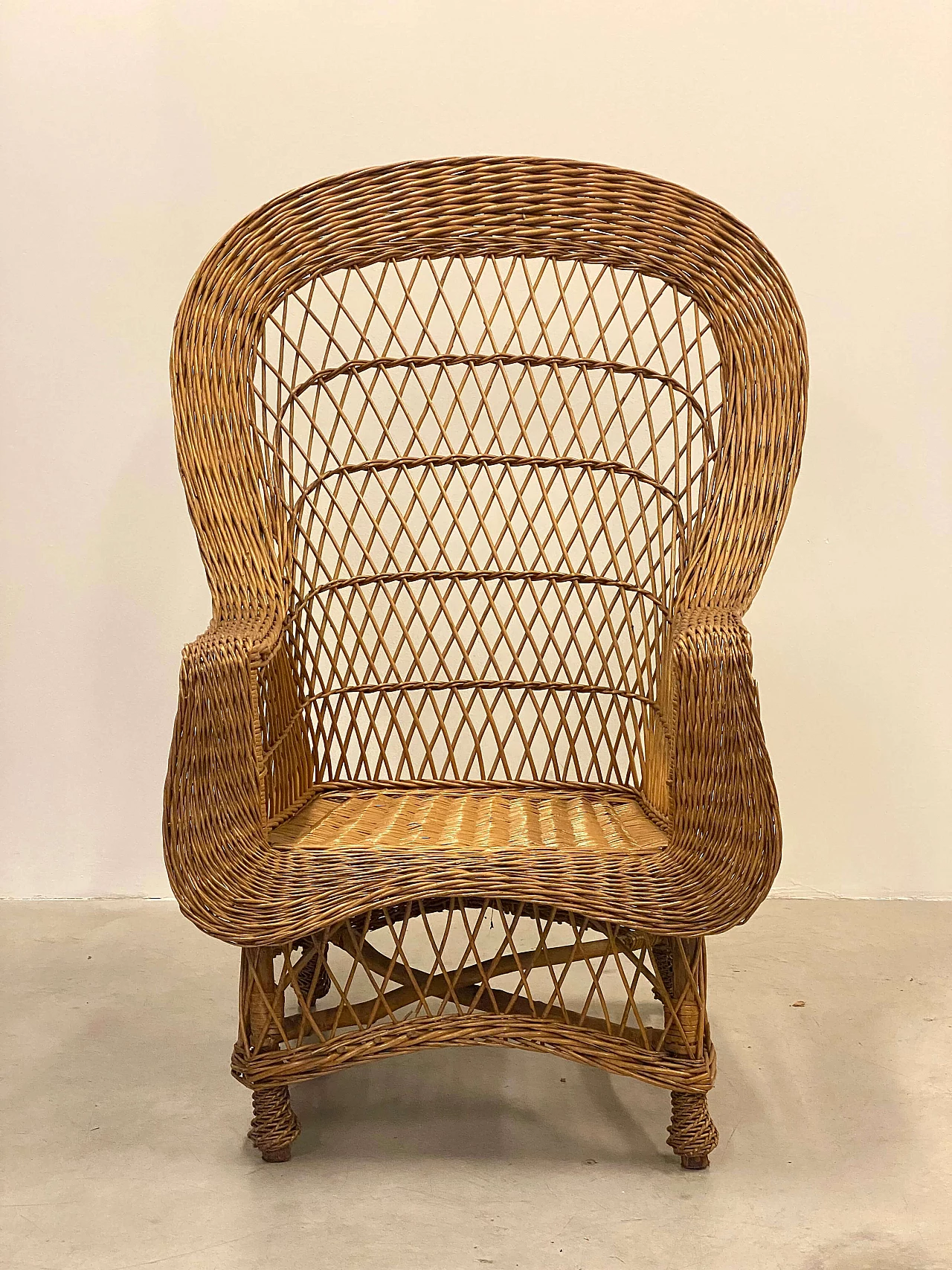 4 Wicker and bamboo armchairs, 1970s 13