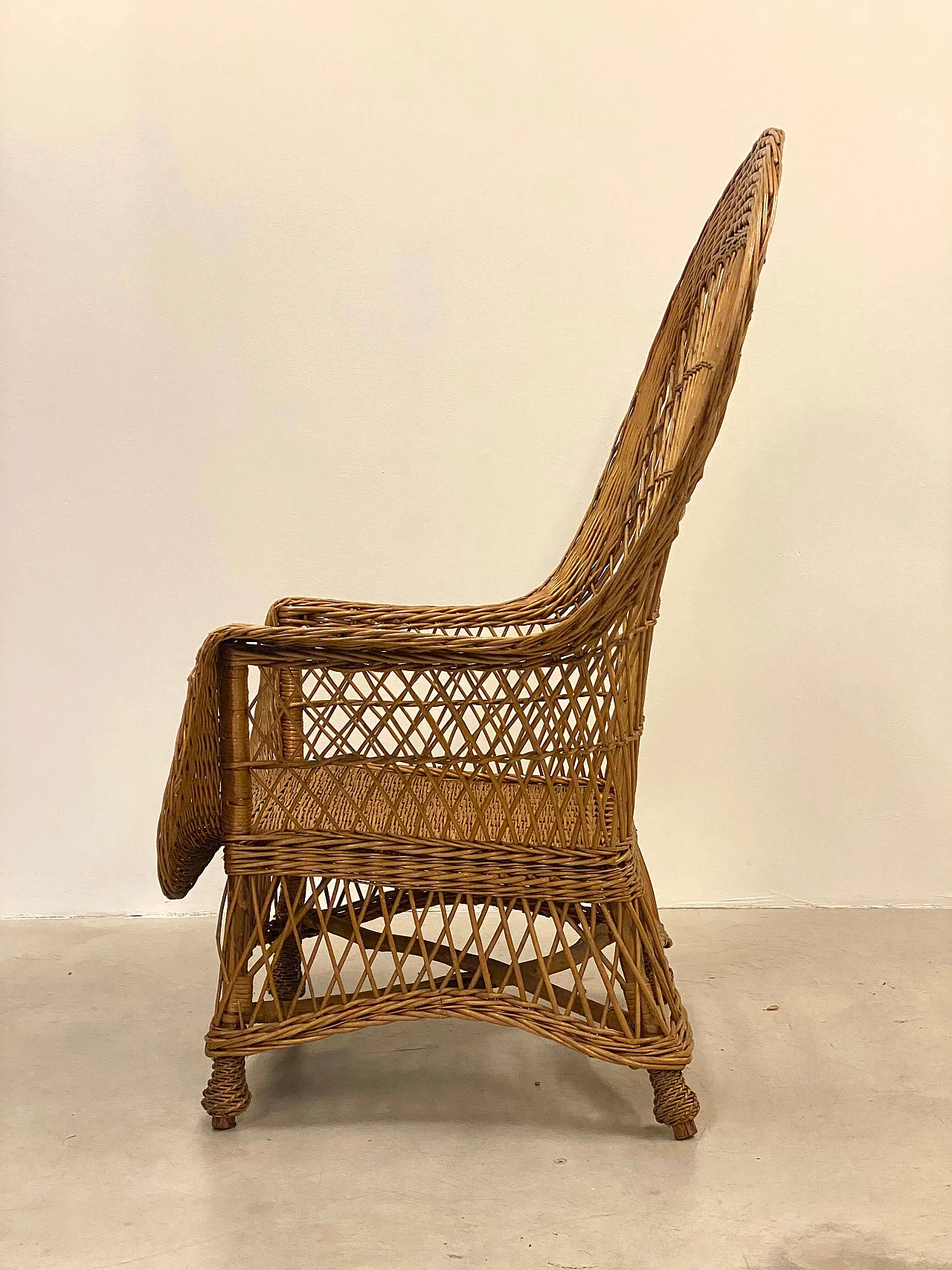 4 Wicker and bamboo armchairs, 1970s 17