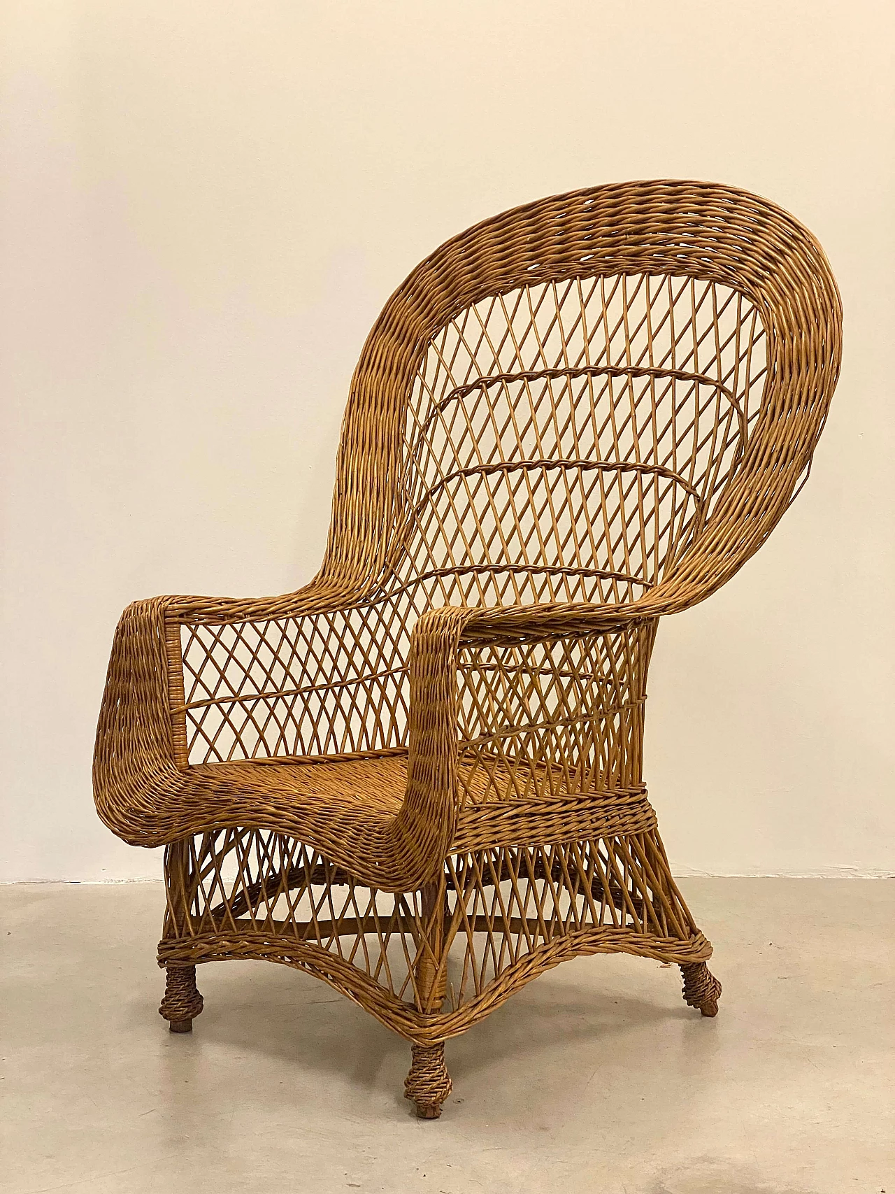 4 Wicker and bamboo armchairs, 1970s 18