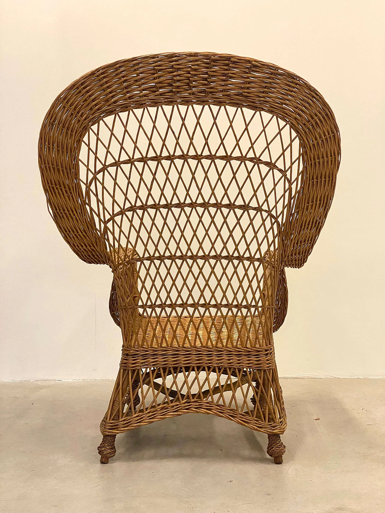 4 Wicker and bamboo armchairs, 1970s 20