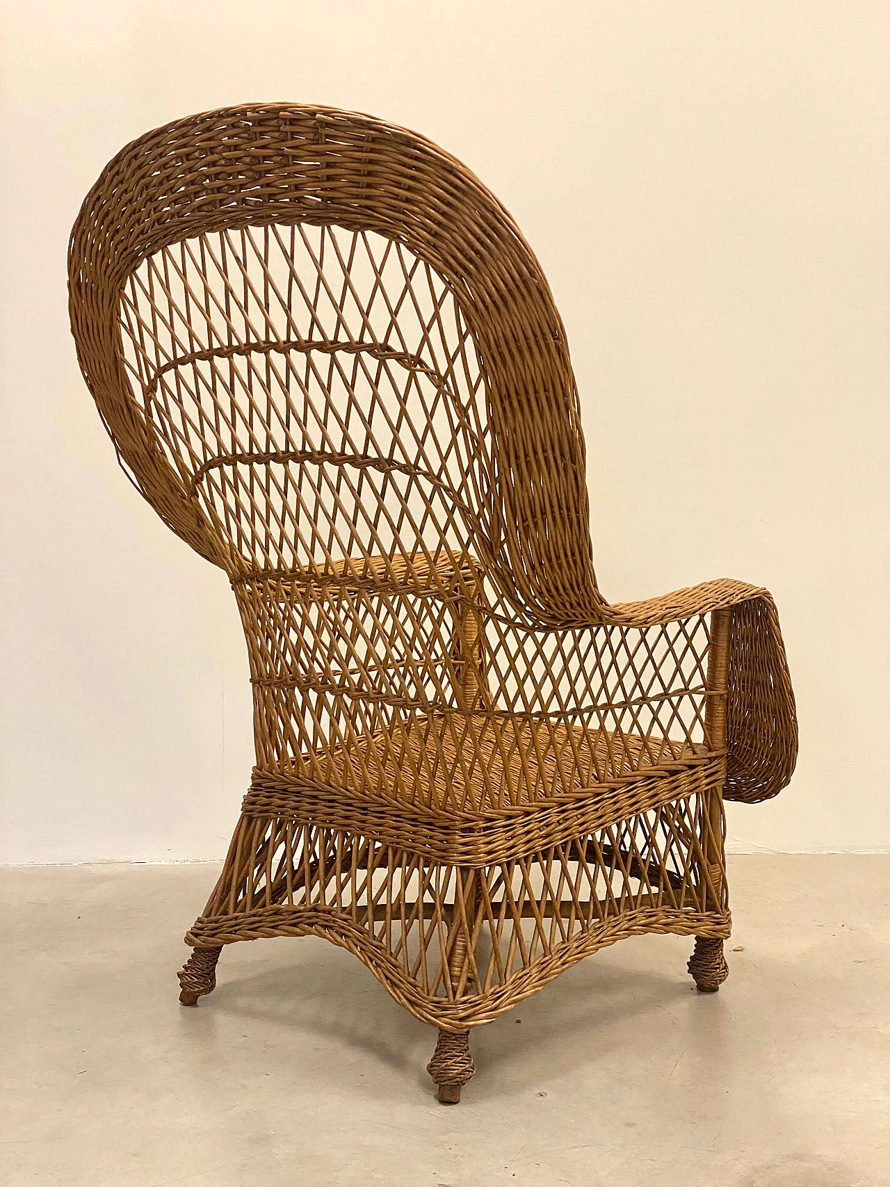 4 Wicker and bamboo armchairs, 1970s 21